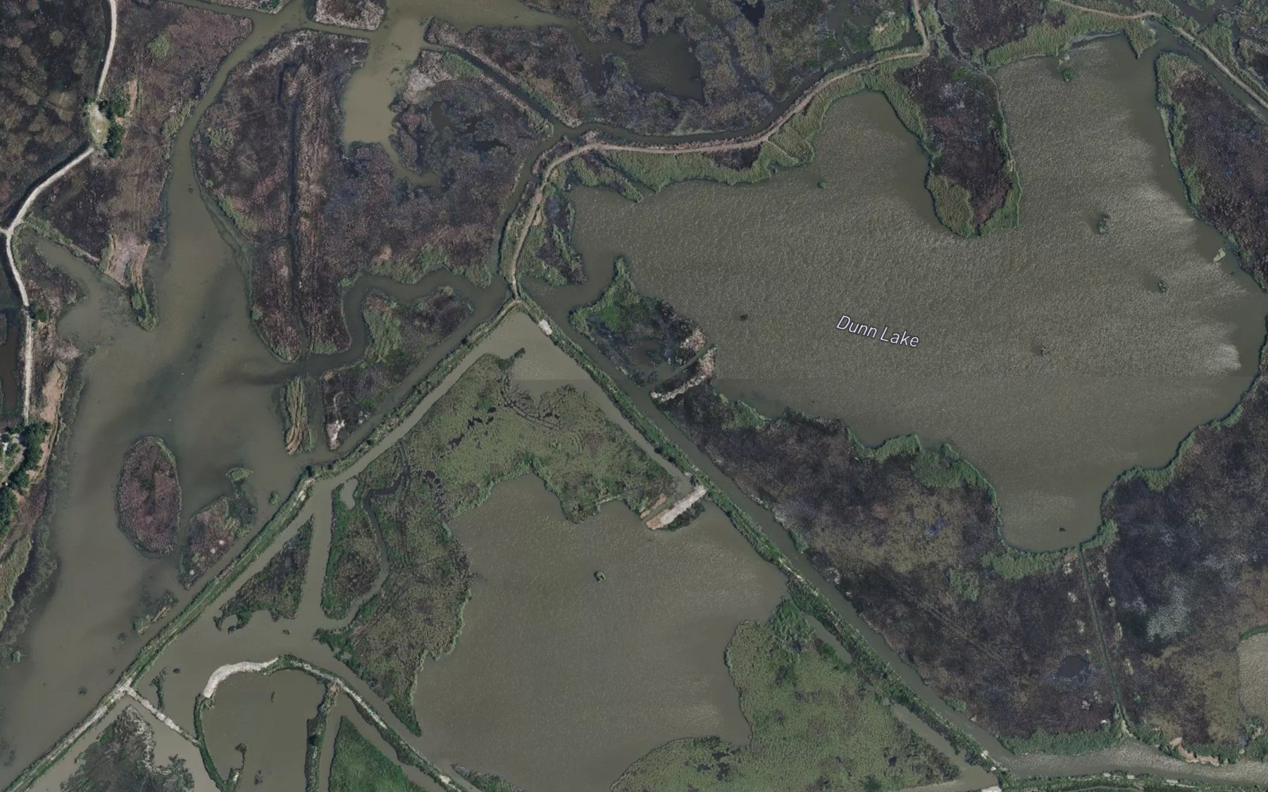Satellite map of the Dunn Lake