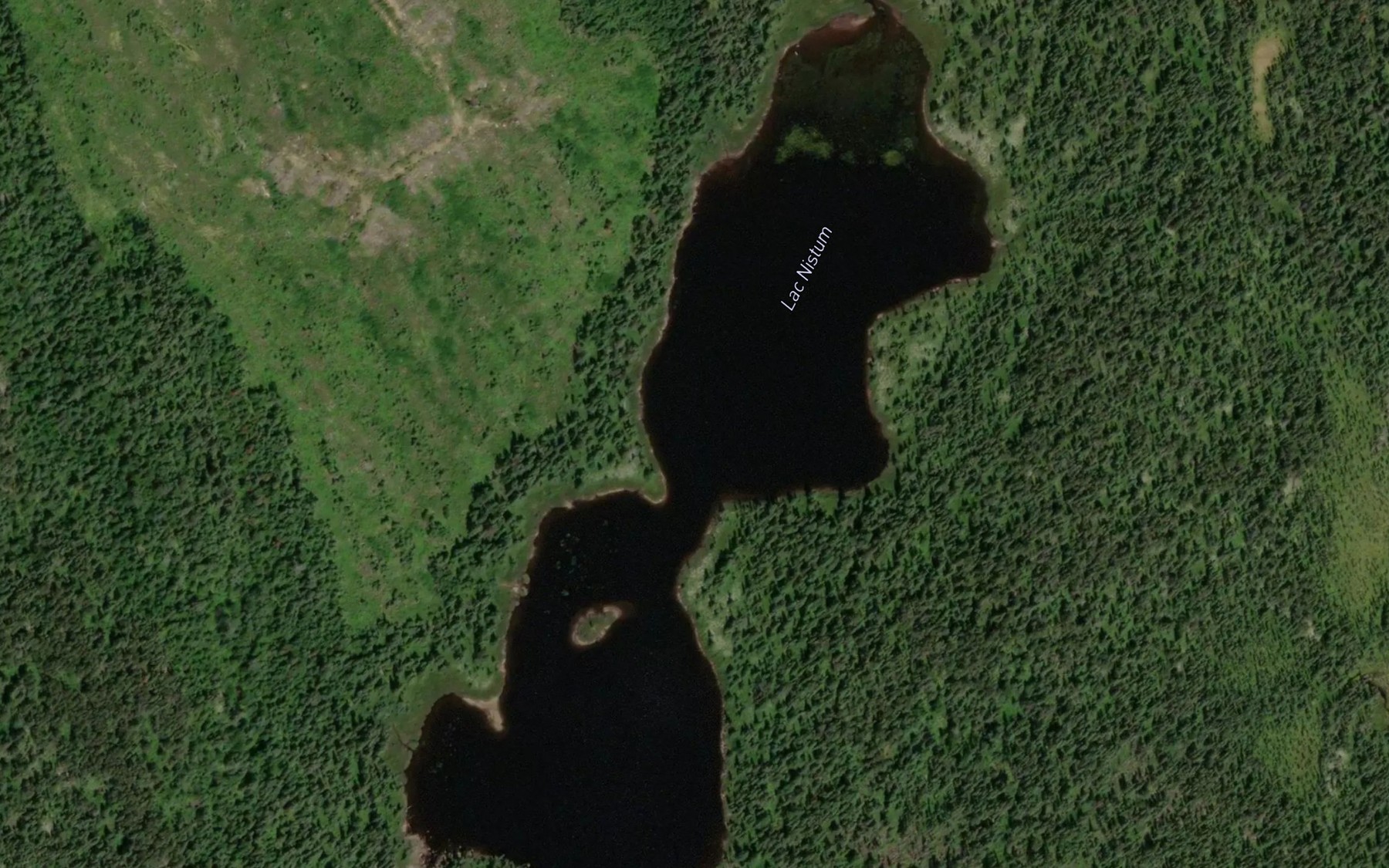 Satellite map of the Lac Nistum