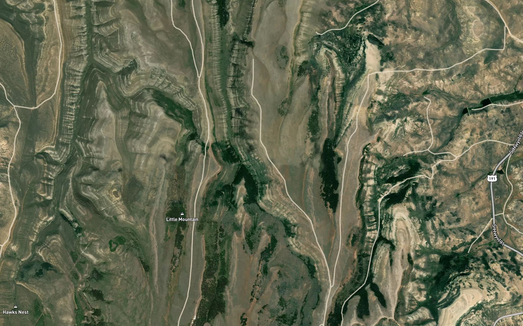 Satellite map of the West Fork Trout Creek