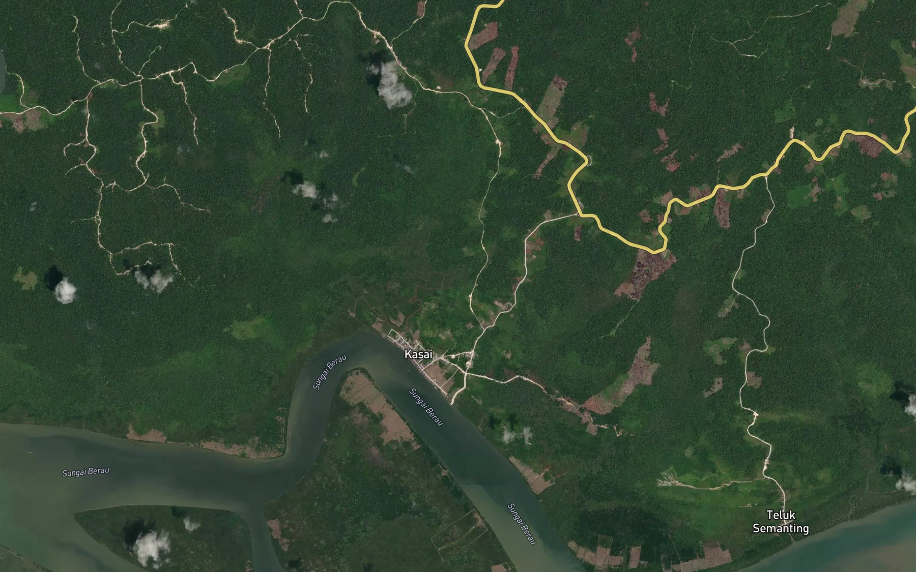 Satellite map of the Muara Kasai