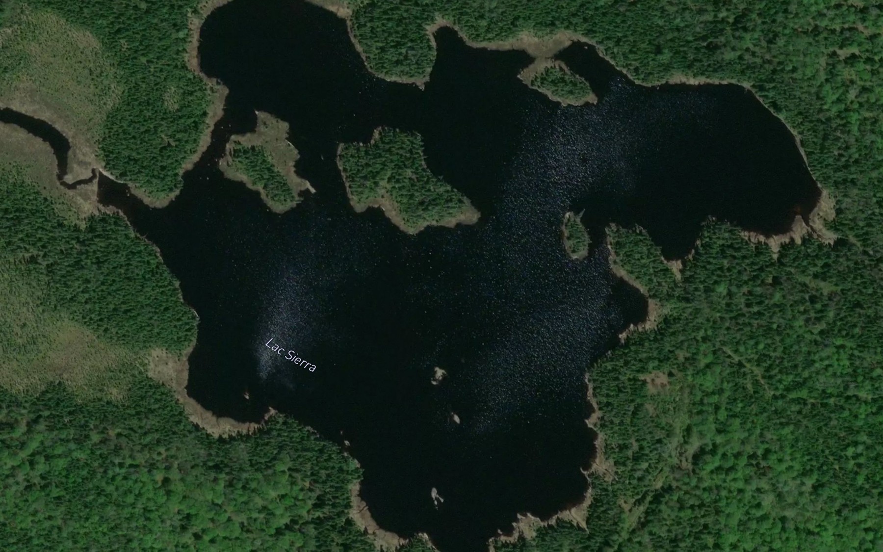 Satellite map of the Lac Sierra