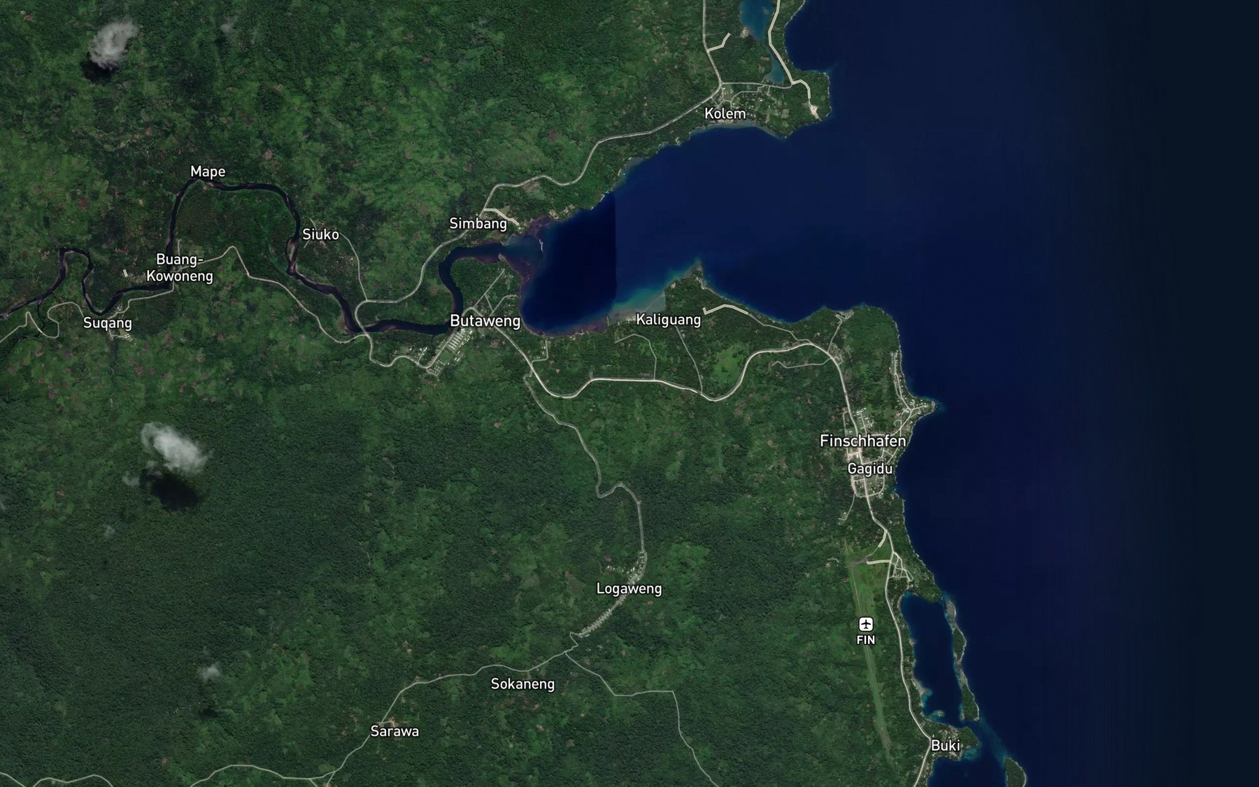 Satellite map of the Butaweng Creek