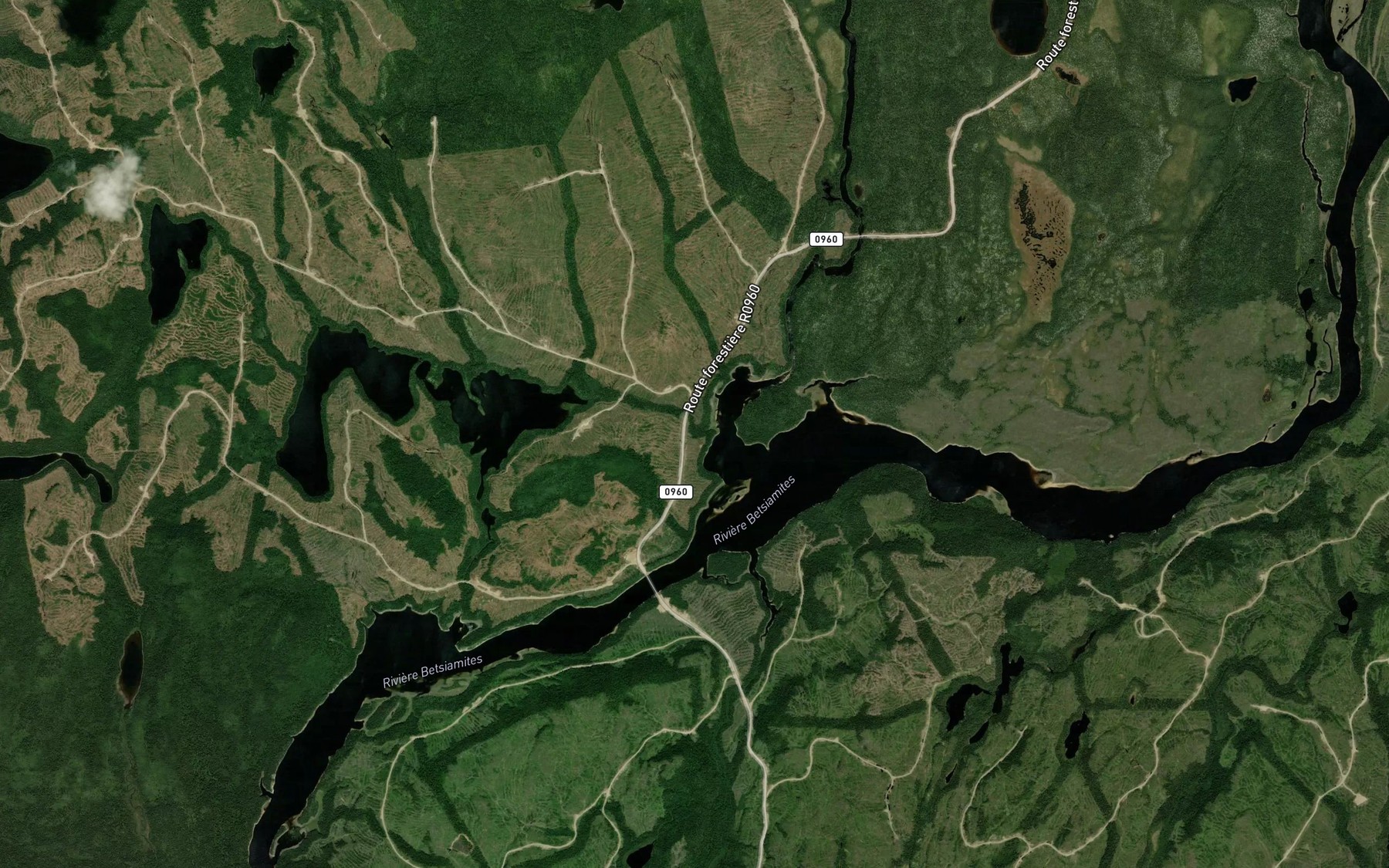 Satellite map of the Riviere La Tourette