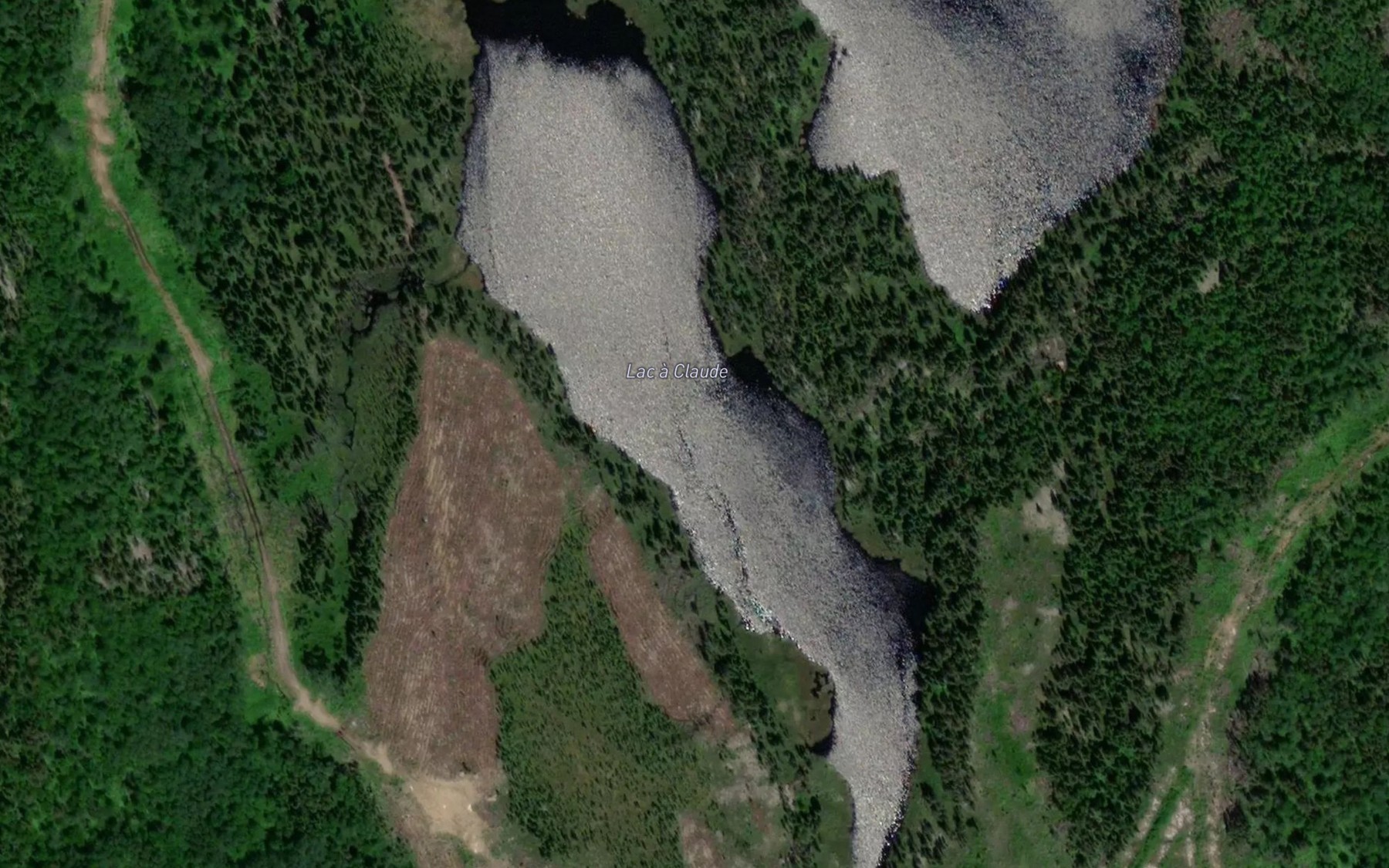 Satellite map of the Lac a Claude