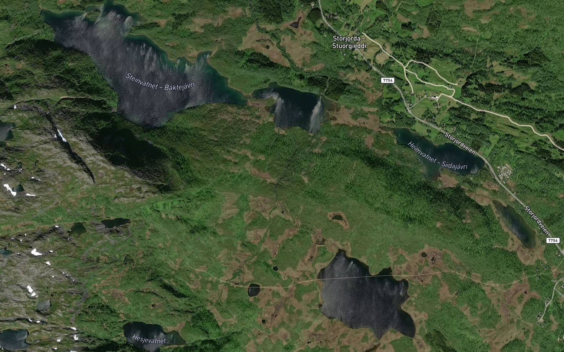 Satellite map of the Stinaelva