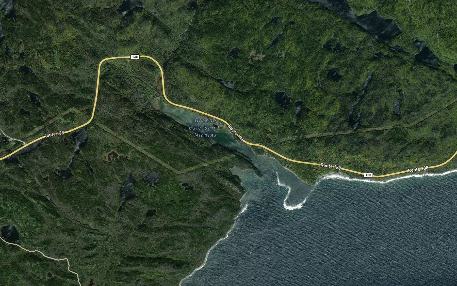 Satellite map of the Grande baie Saint-Nicolas