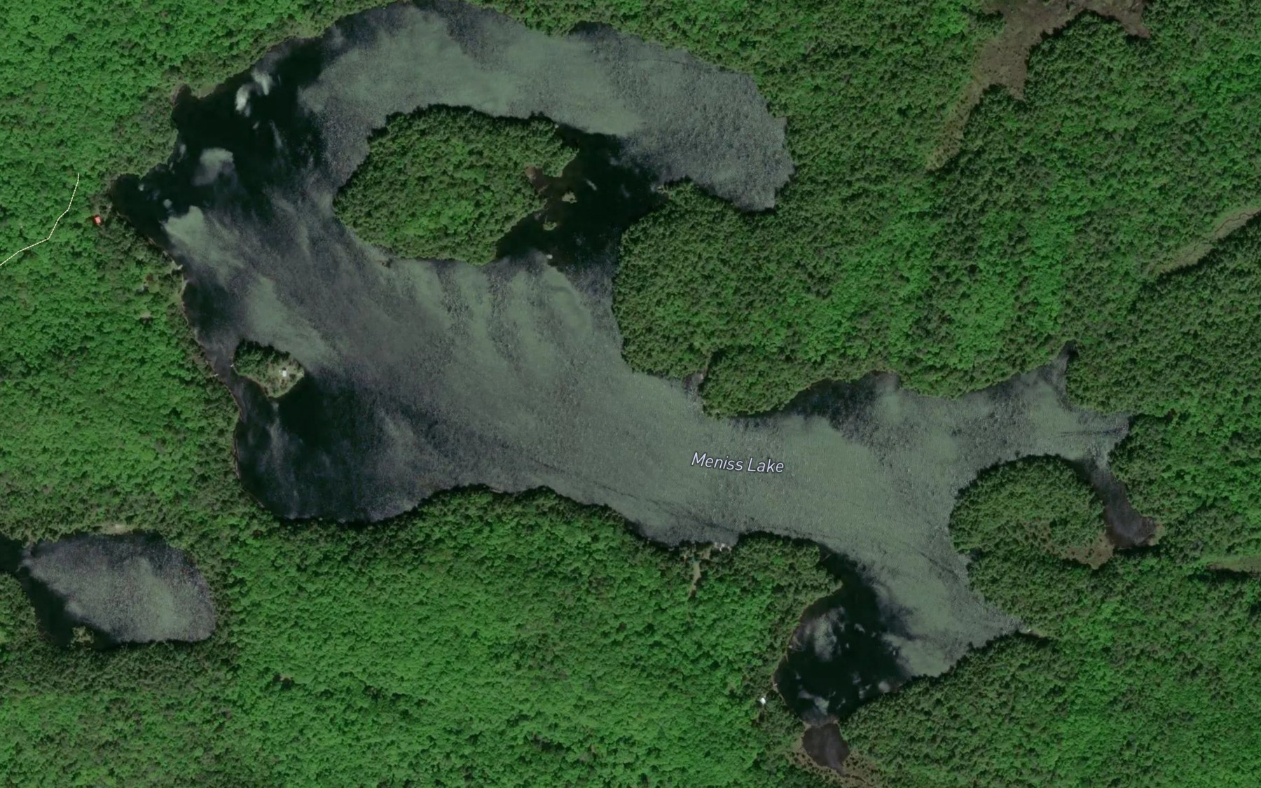 Satellite map of the Meniss Lake