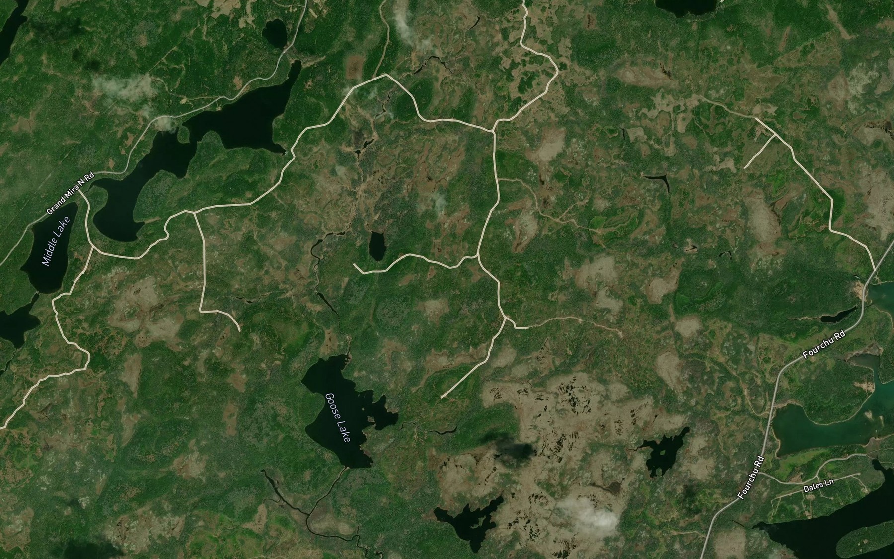 Satellite map of the Cow Pond