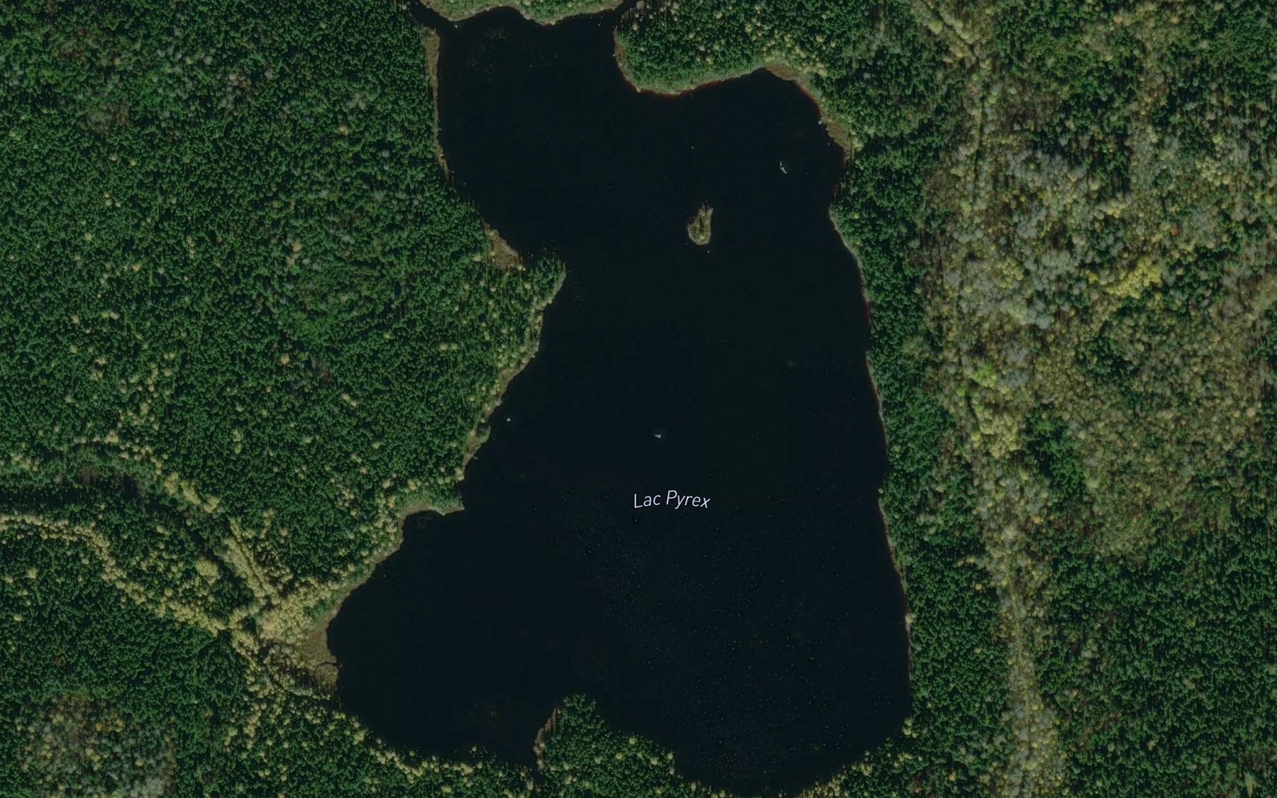 Satellite map of the Lac Pyrex