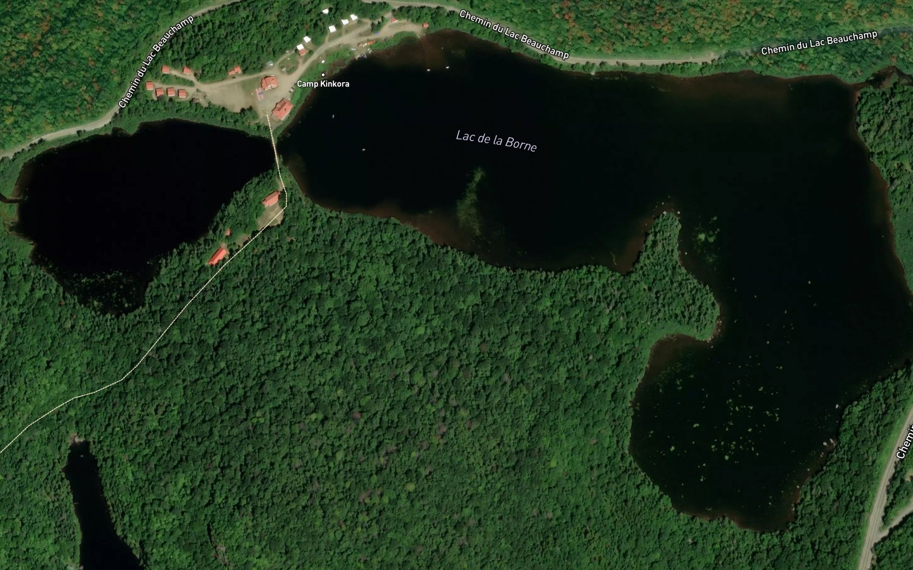 Satellite map of the Lac de la Borne