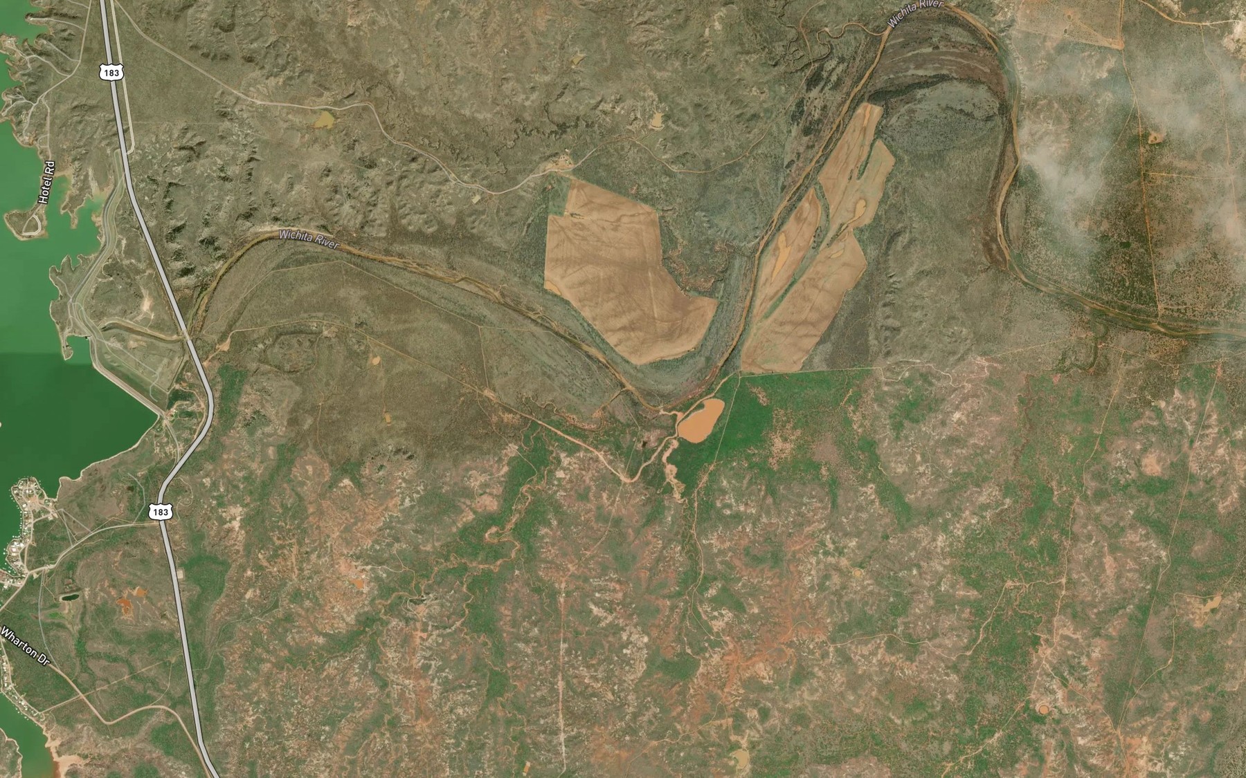 Satellite map of the Mitchell Creek