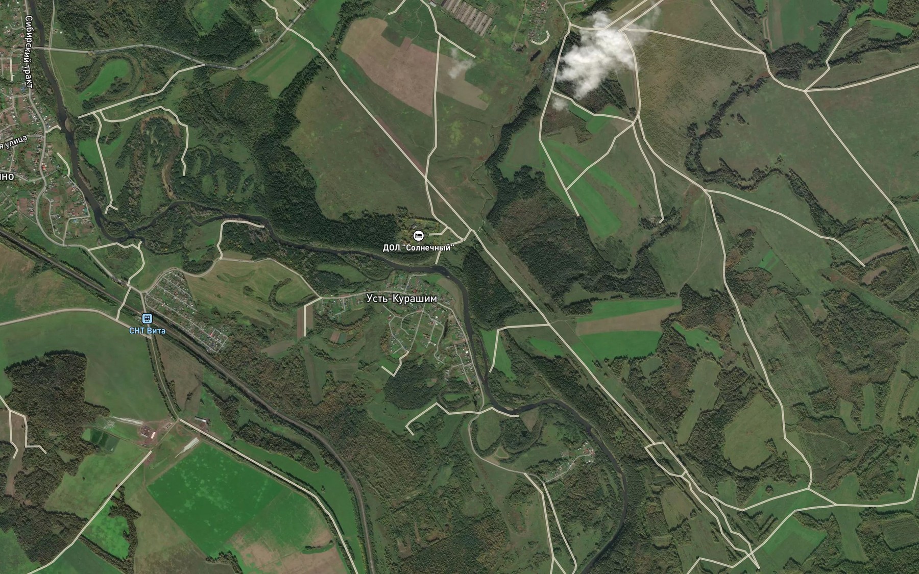 Satellite map of the Kurashimovka