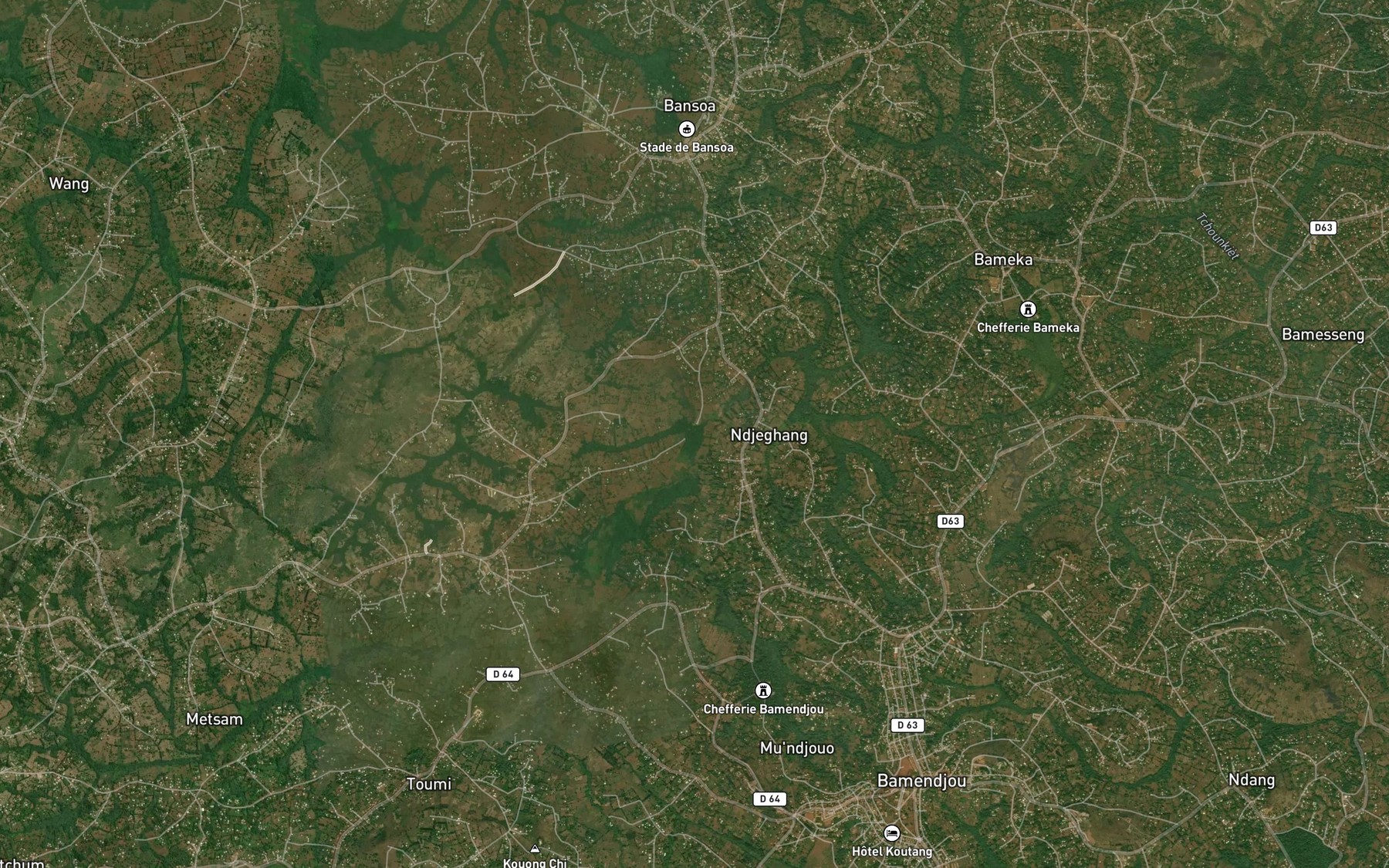 Satellite map of the Koupni