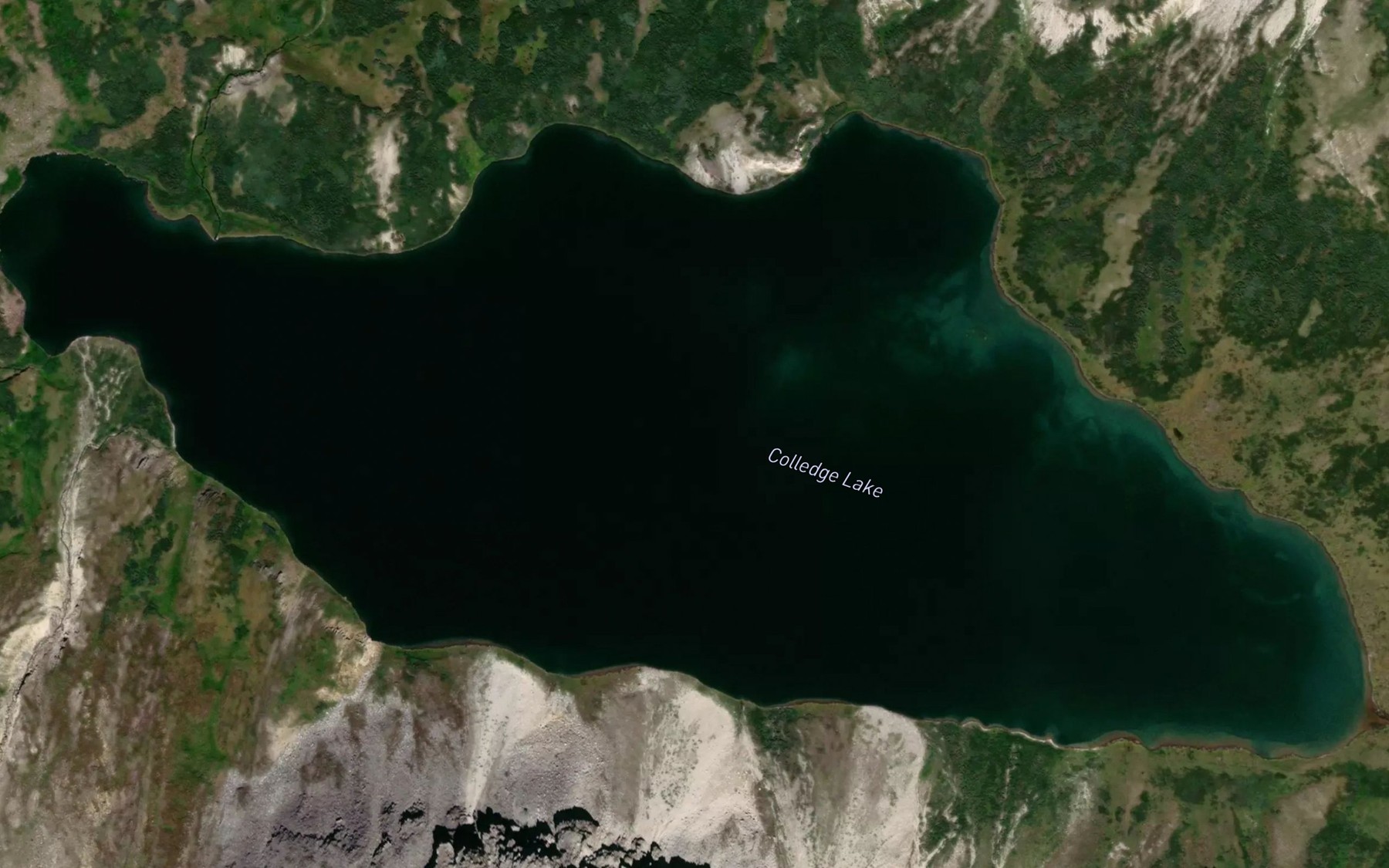 Satellite map of the Colledge Lake