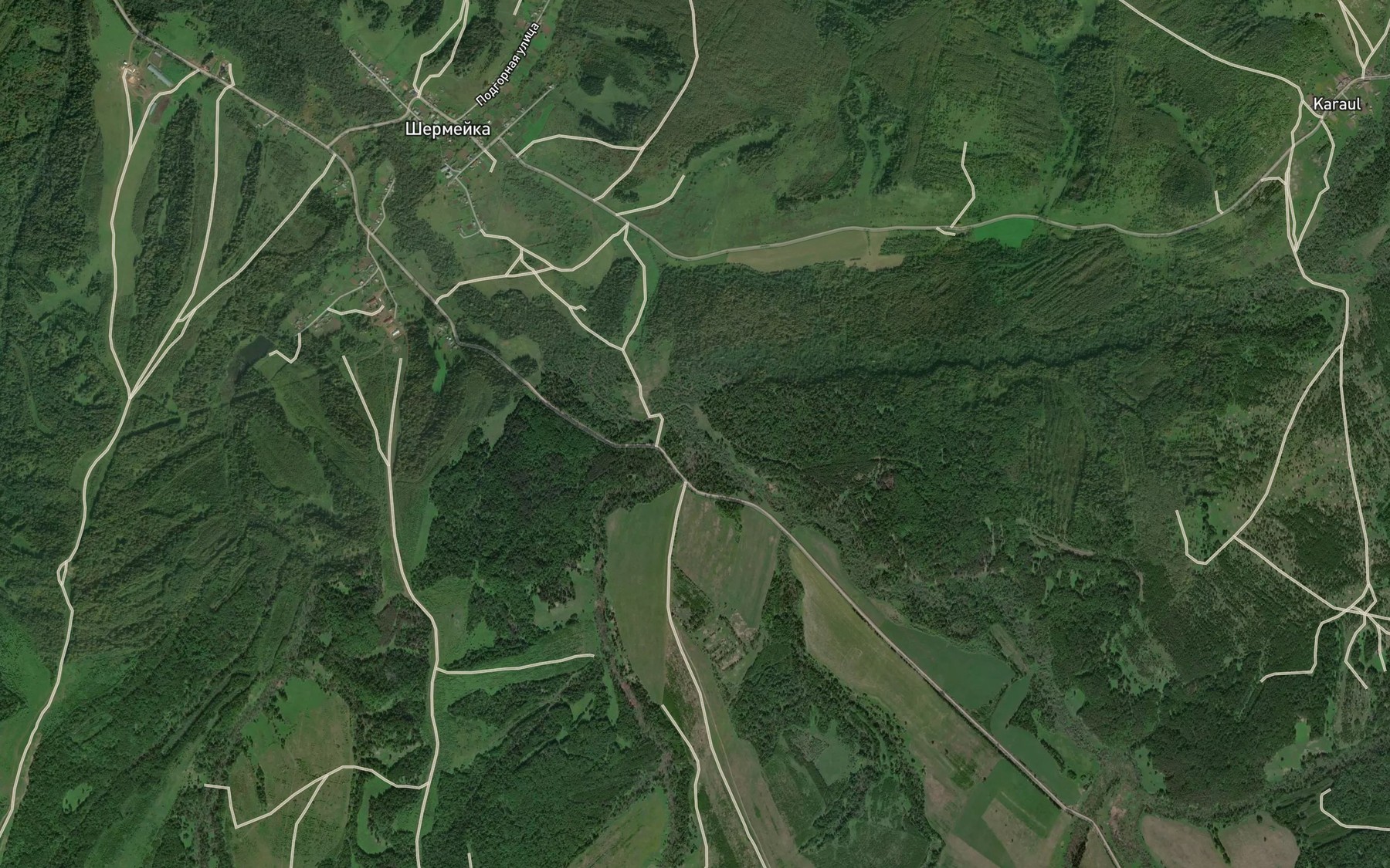 Satellite map of the Bol'shaya Shermeyka