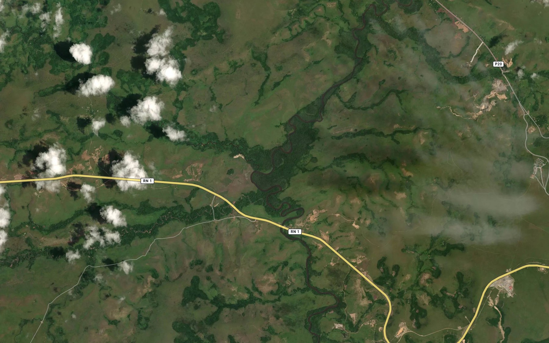 Satellite map of the Djoulou