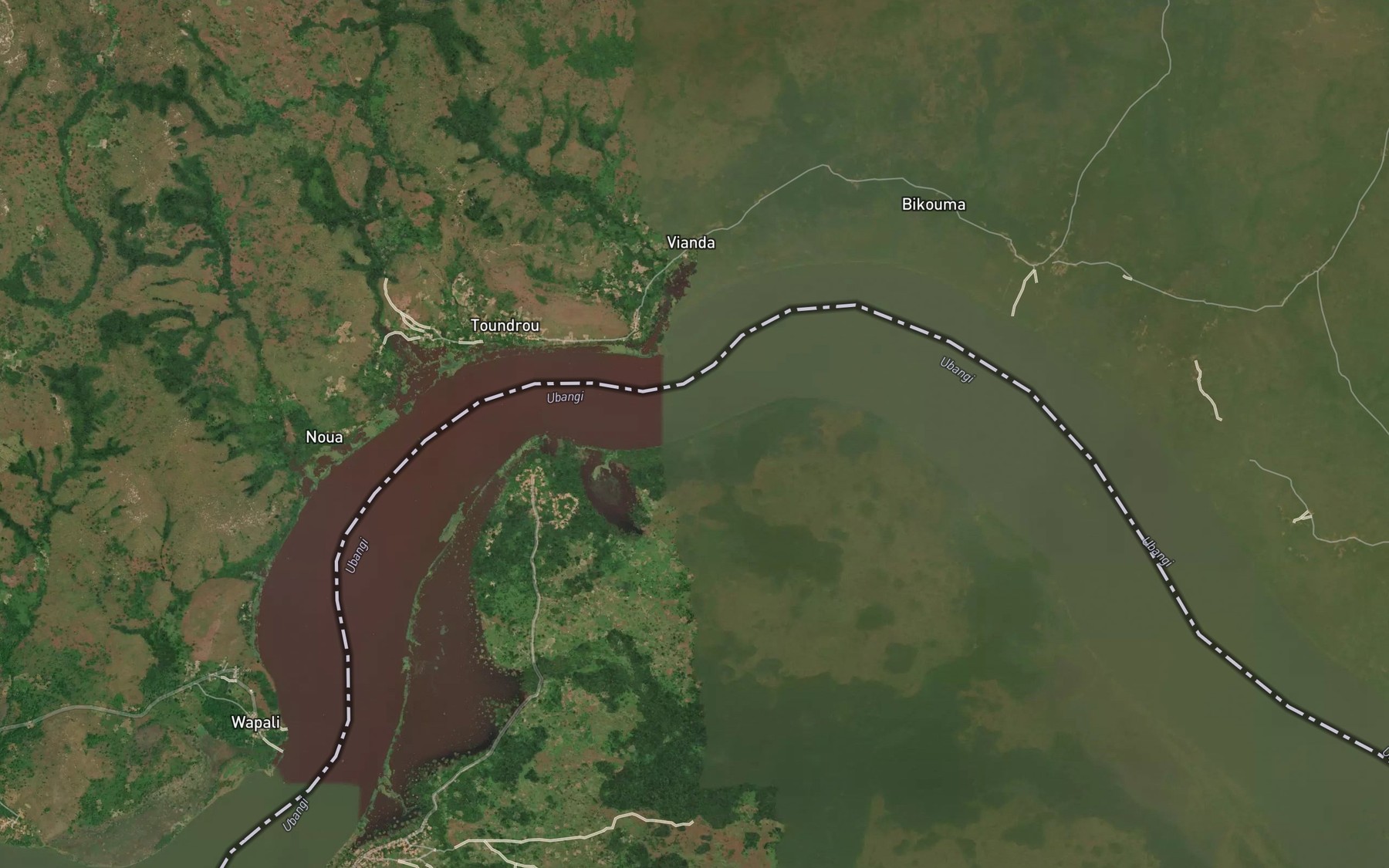 Satellite map of the Ganga-Bambi