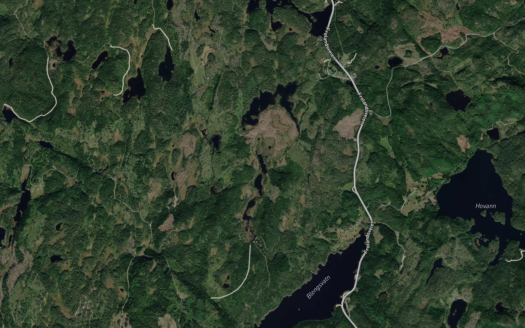 Satellite map of the Flattervatn