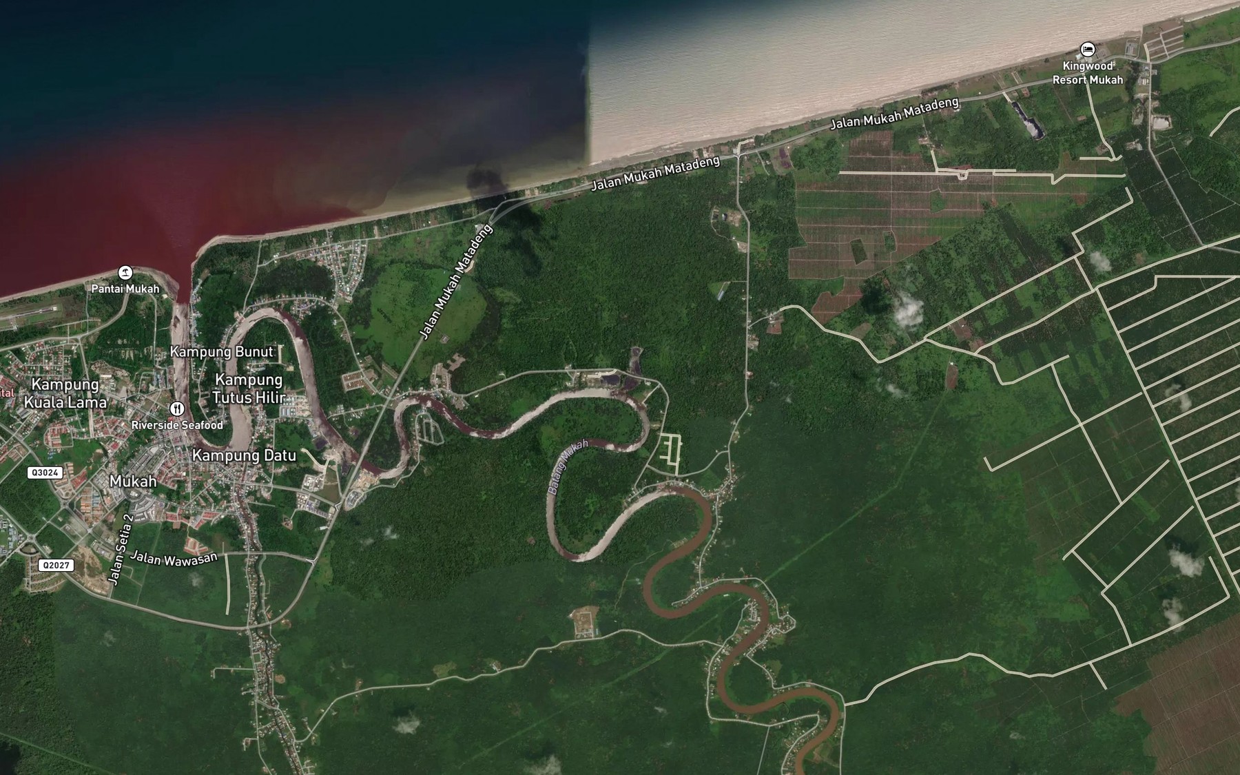 Satellite map of the Sungai Wak
