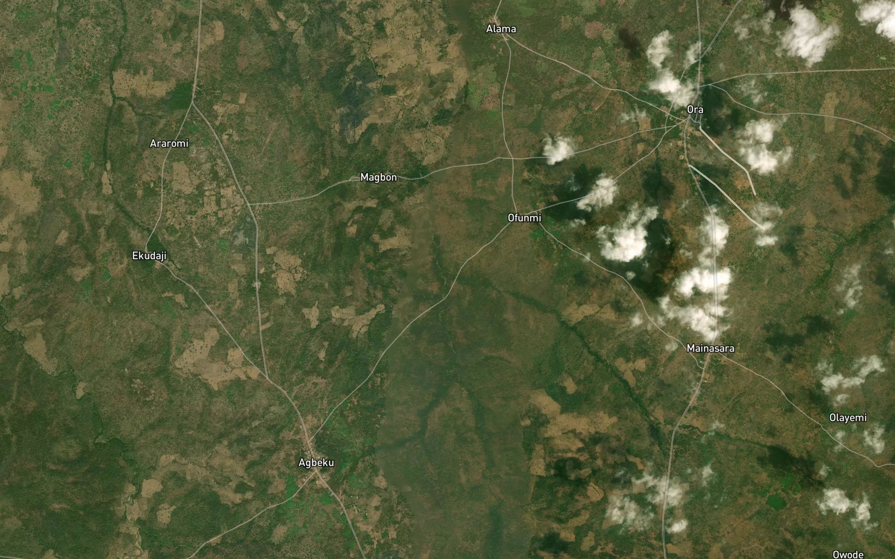 Satellite map of the RiverOgbawon