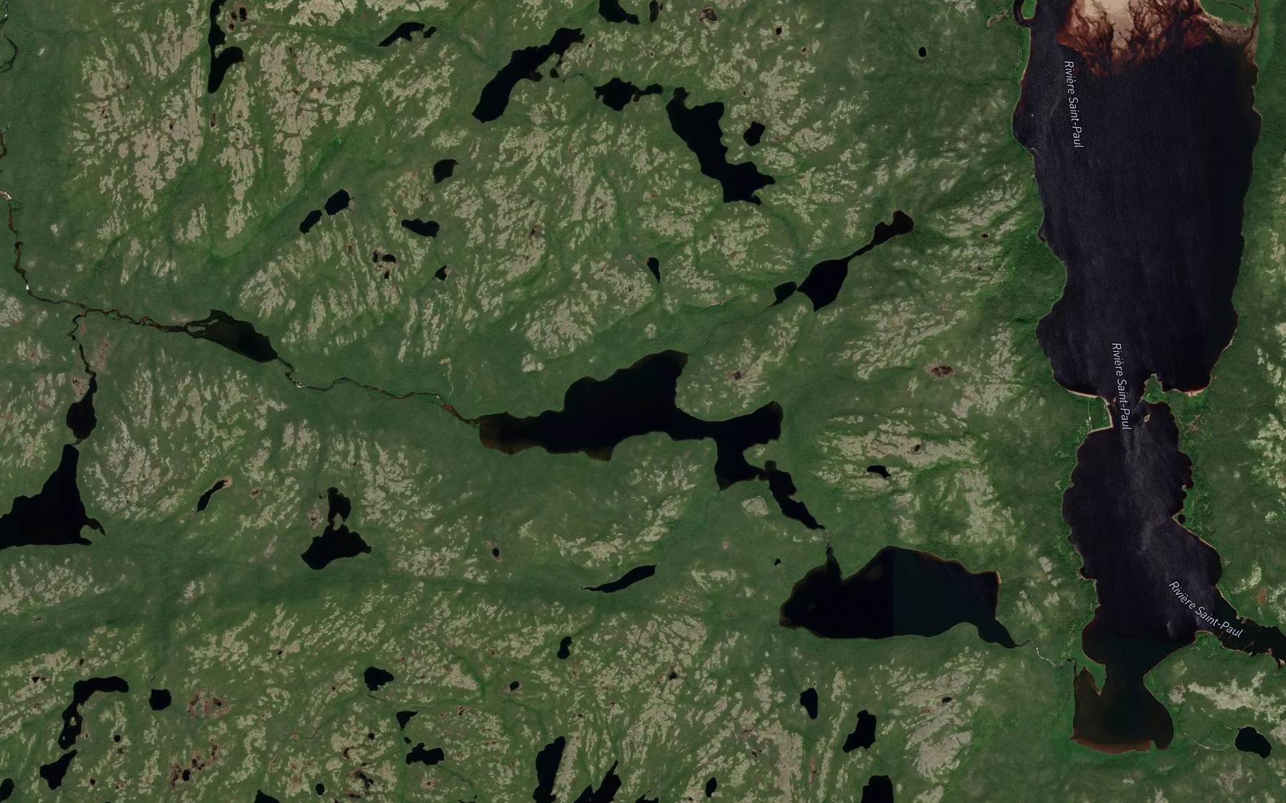 Satellite map of the Deuxieme Lac