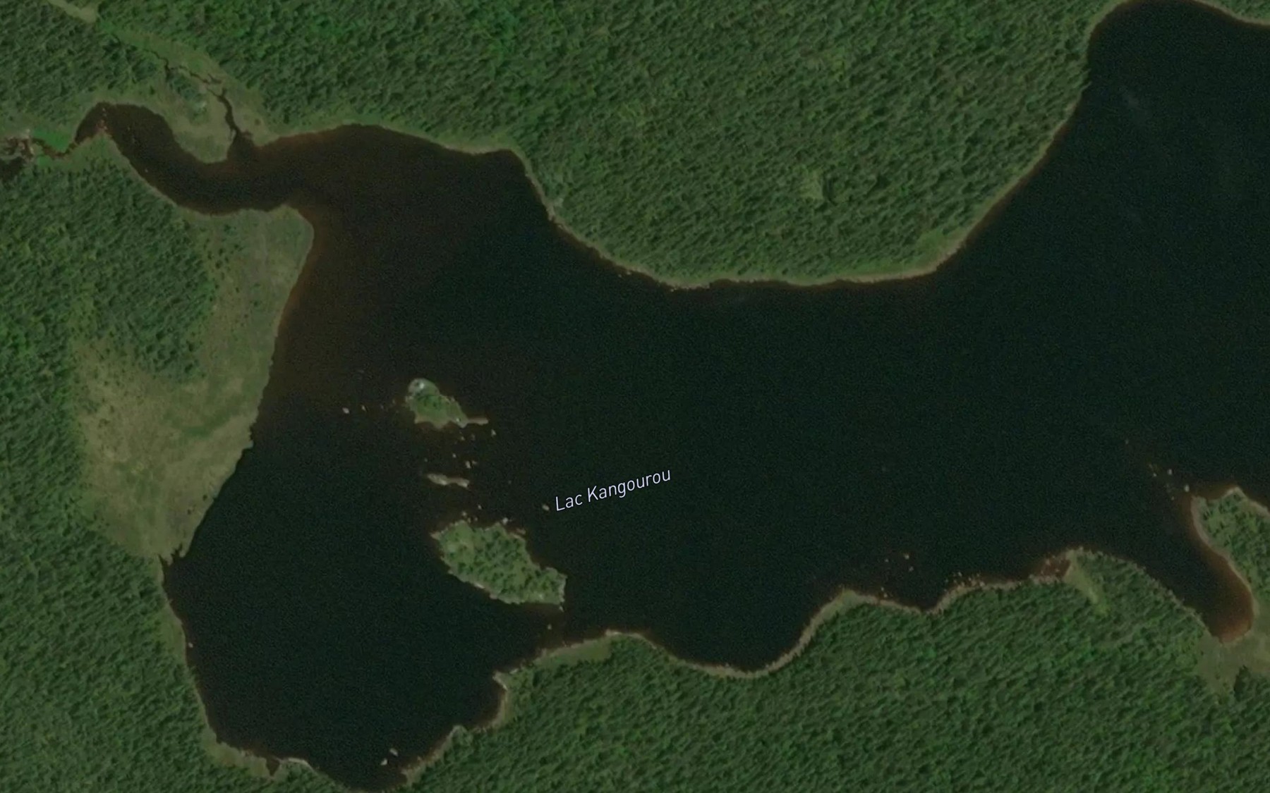 Satellite map of the Lac Kangourou