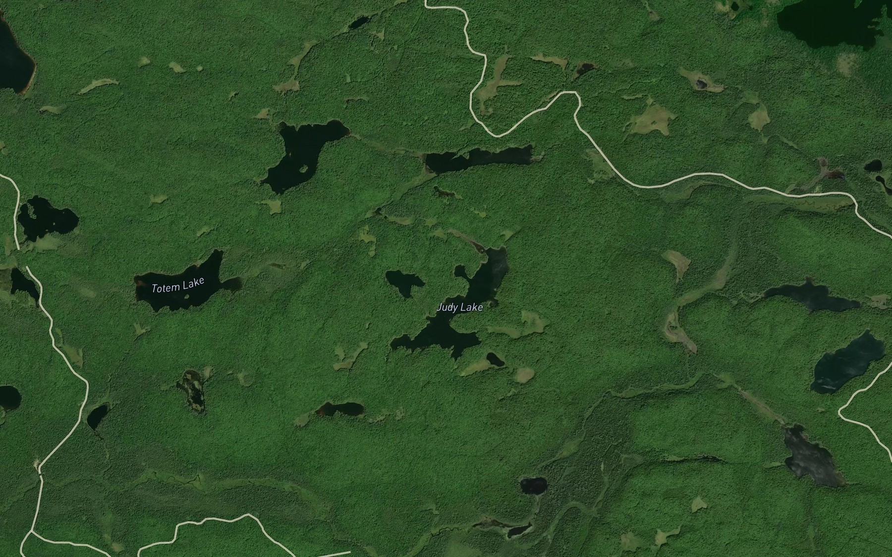 Satellite map of the Judy Creek