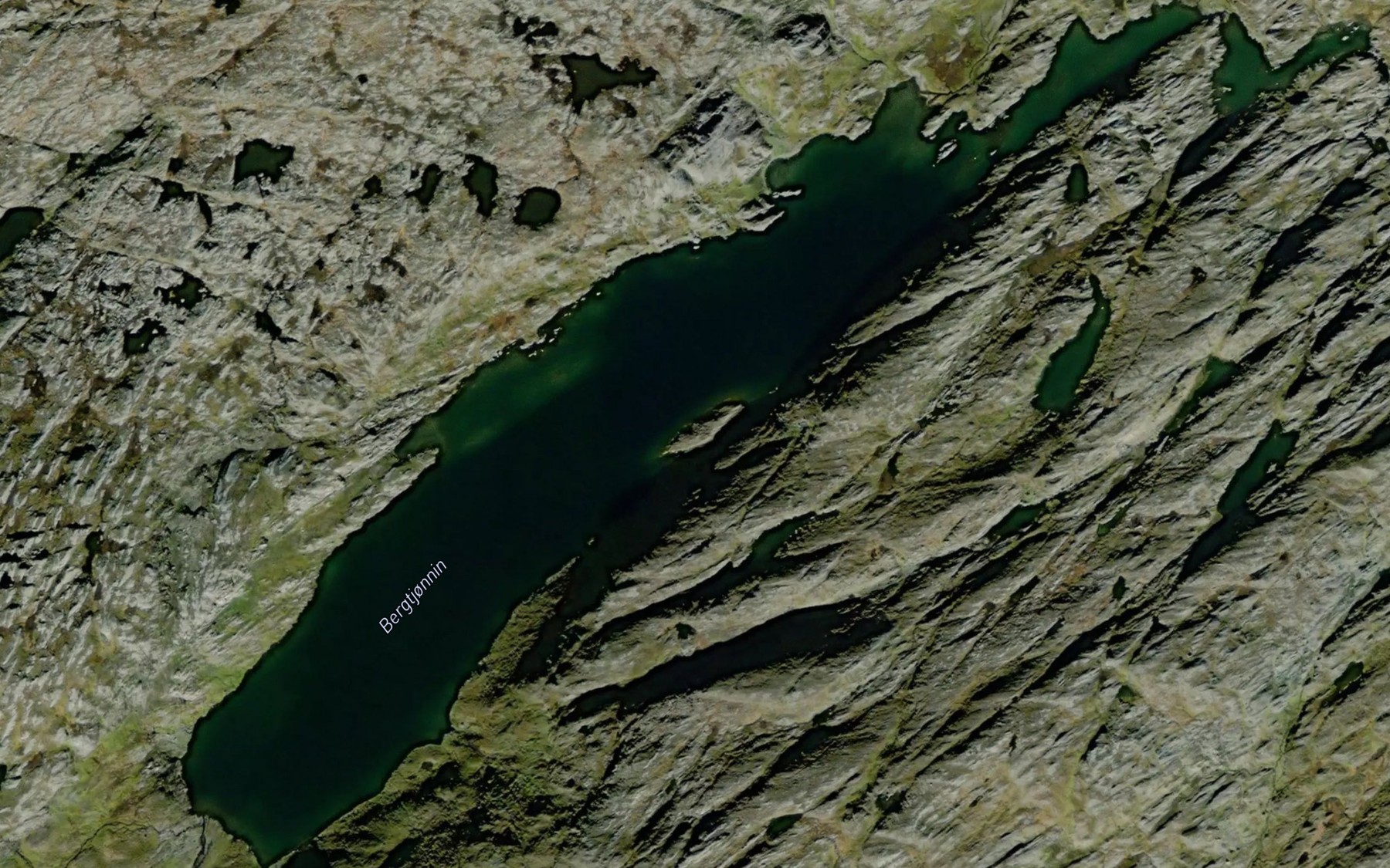 Satellite map of the Bergtjonnin,Austre