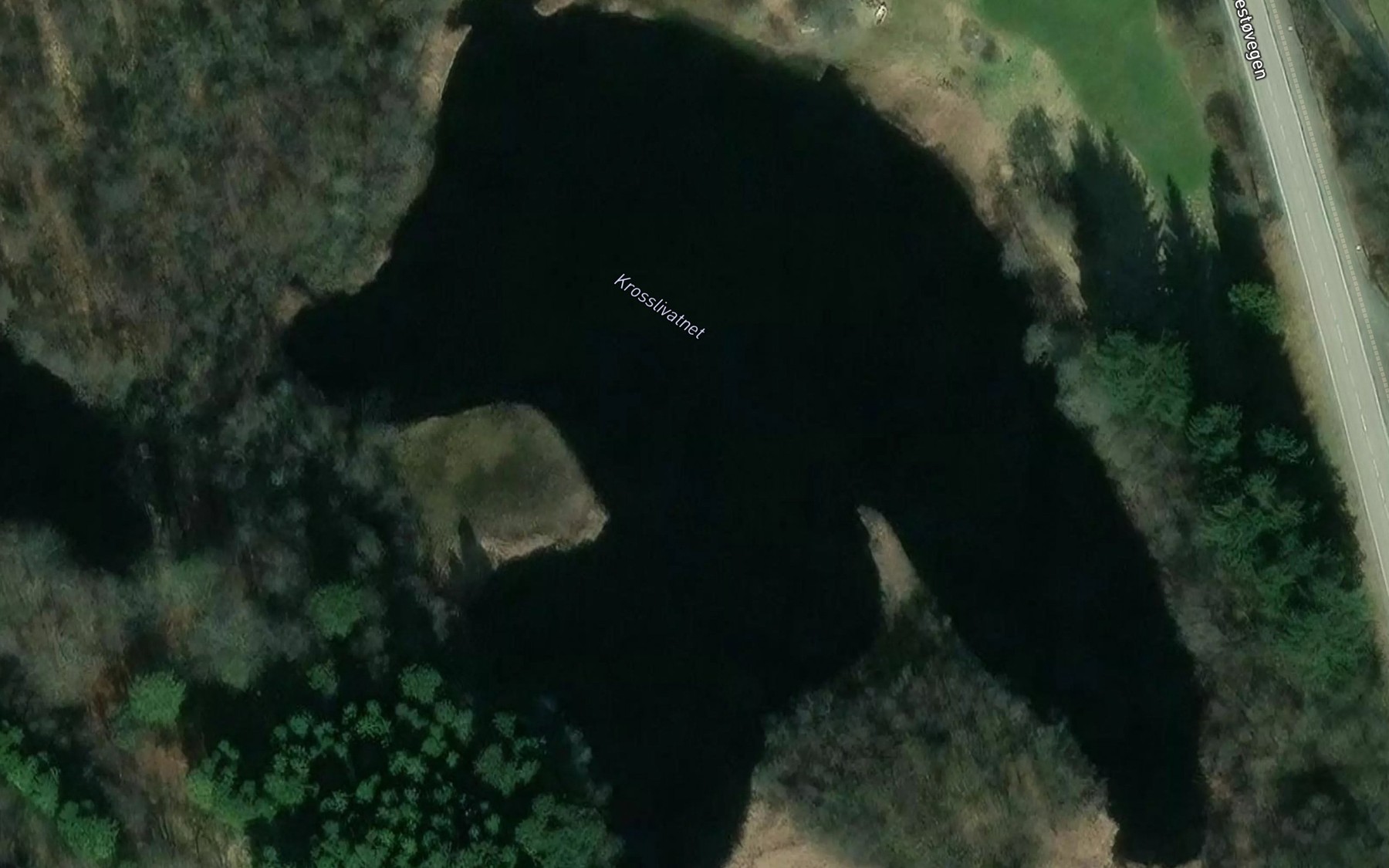Satellite map of the Krosslivatnet