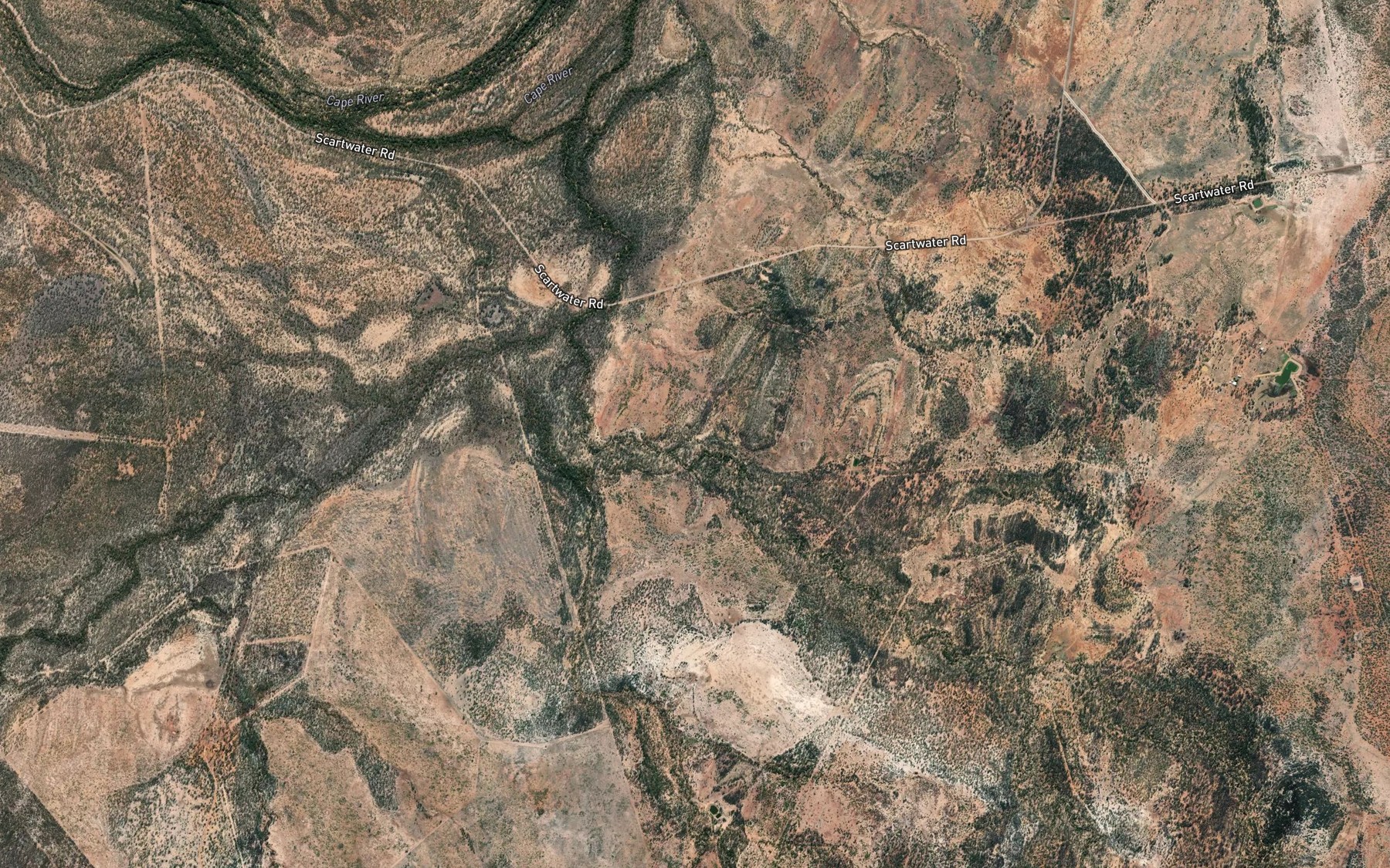 Satellite map of the Sylvia Creek