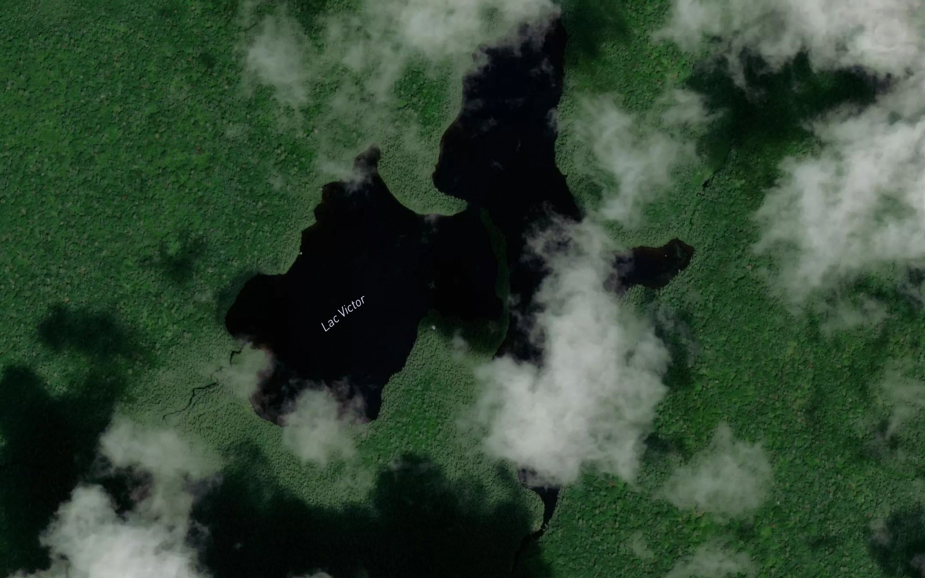 Satellite map of the Lac Victor