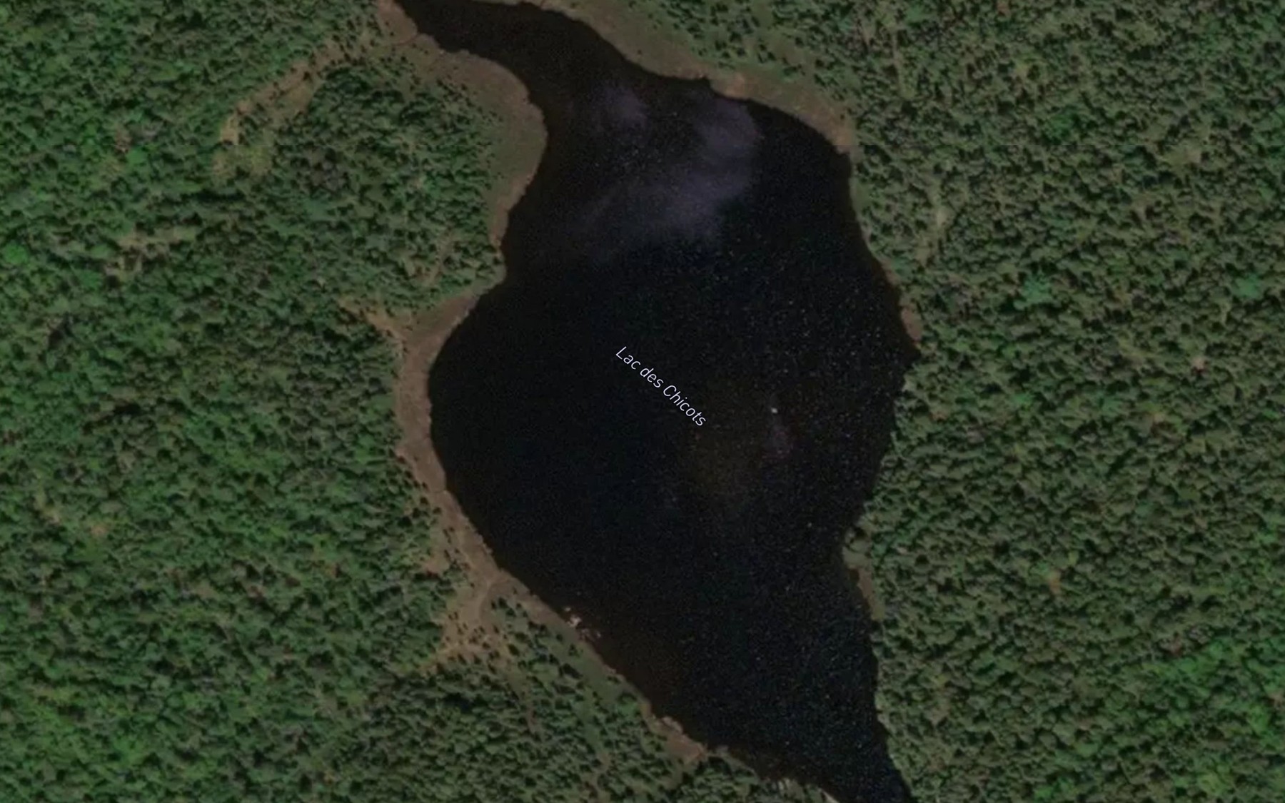 Satellite map of the Lac des Chicots