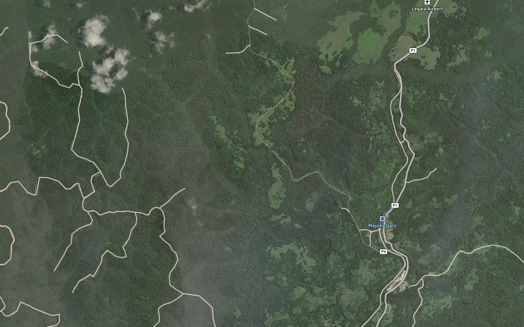 Satellite map of the Misembi