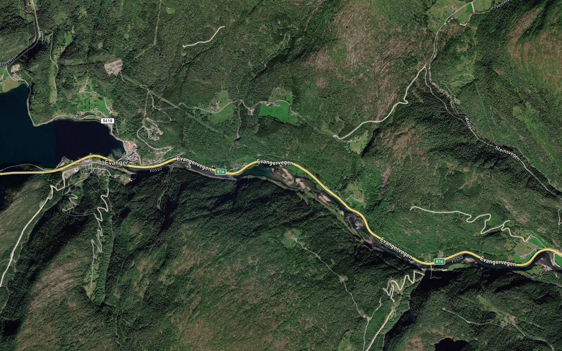 Satellite map of the Skorvevatnet