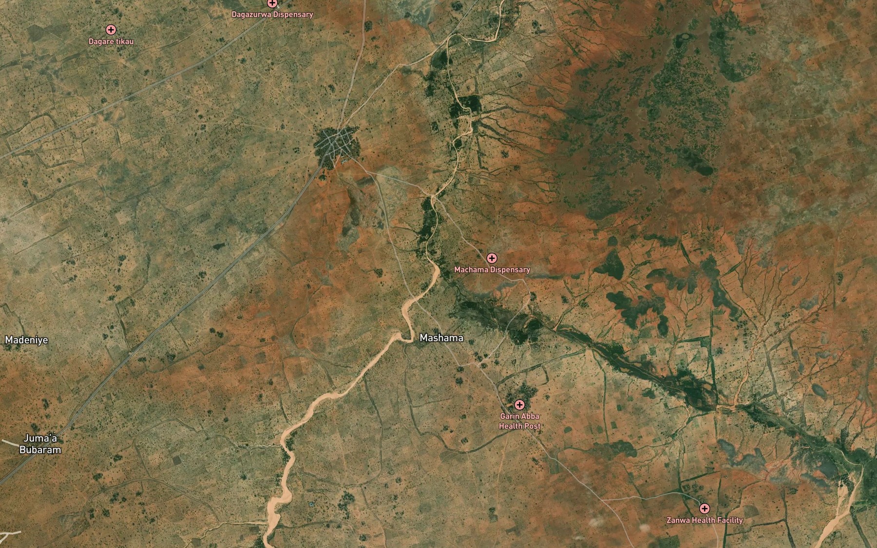 Satellite map of the Ngel Koli