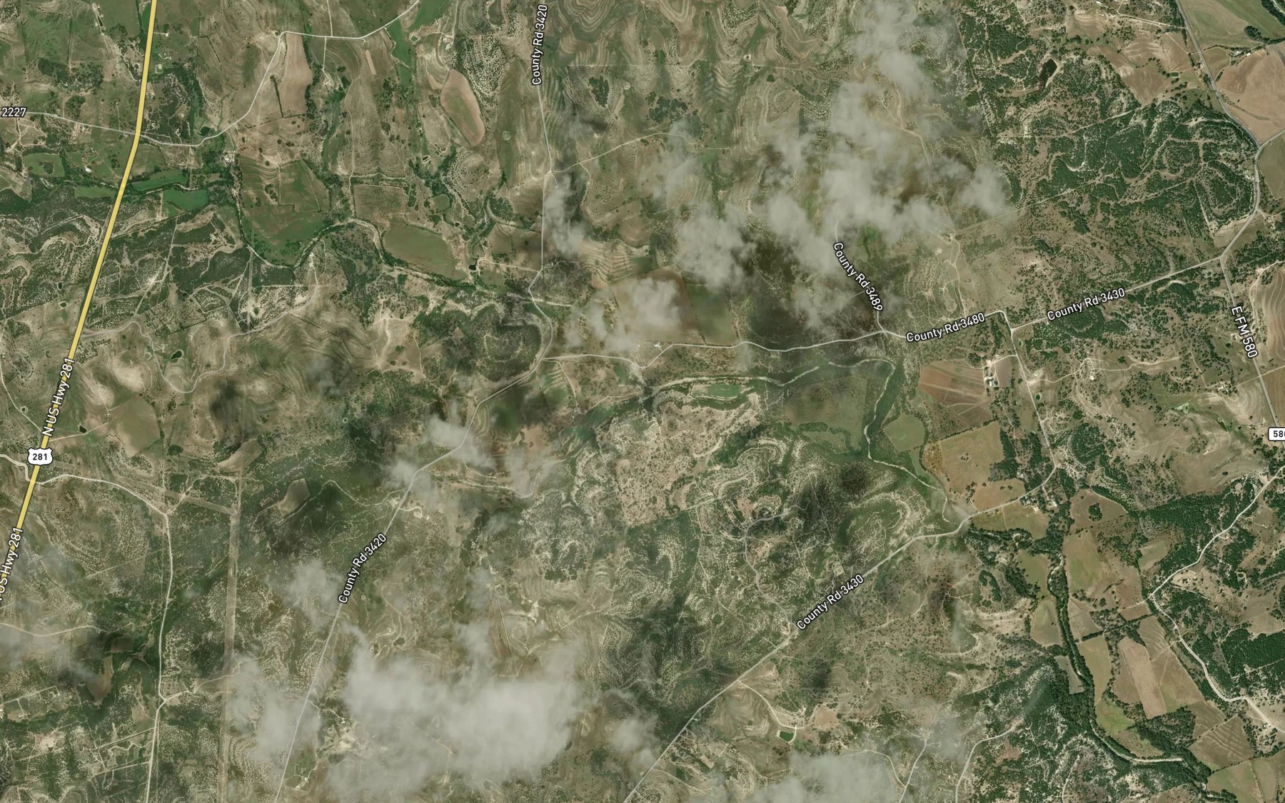 Satellite map of the Little Lucy Creek
