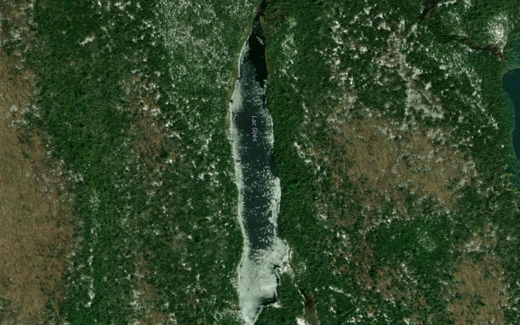 Satellite map of the Lac Goes