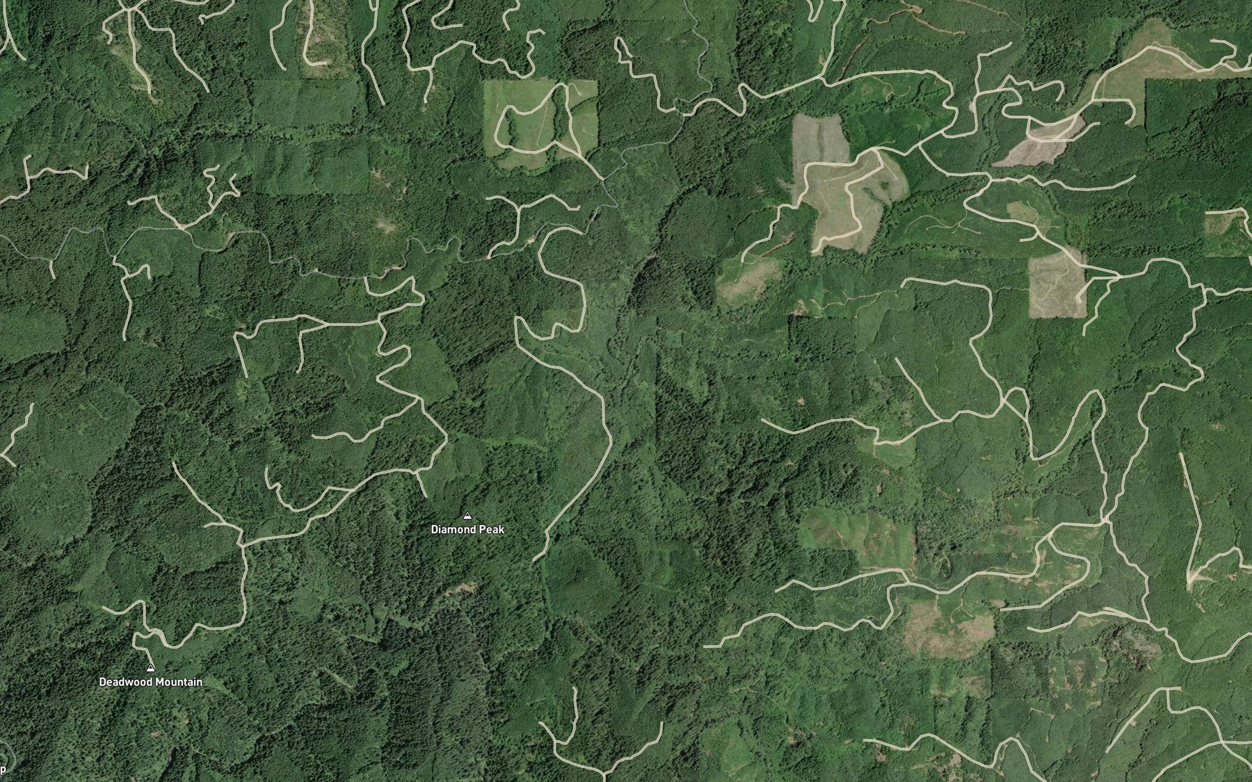 Satellite map of the Barn Creek