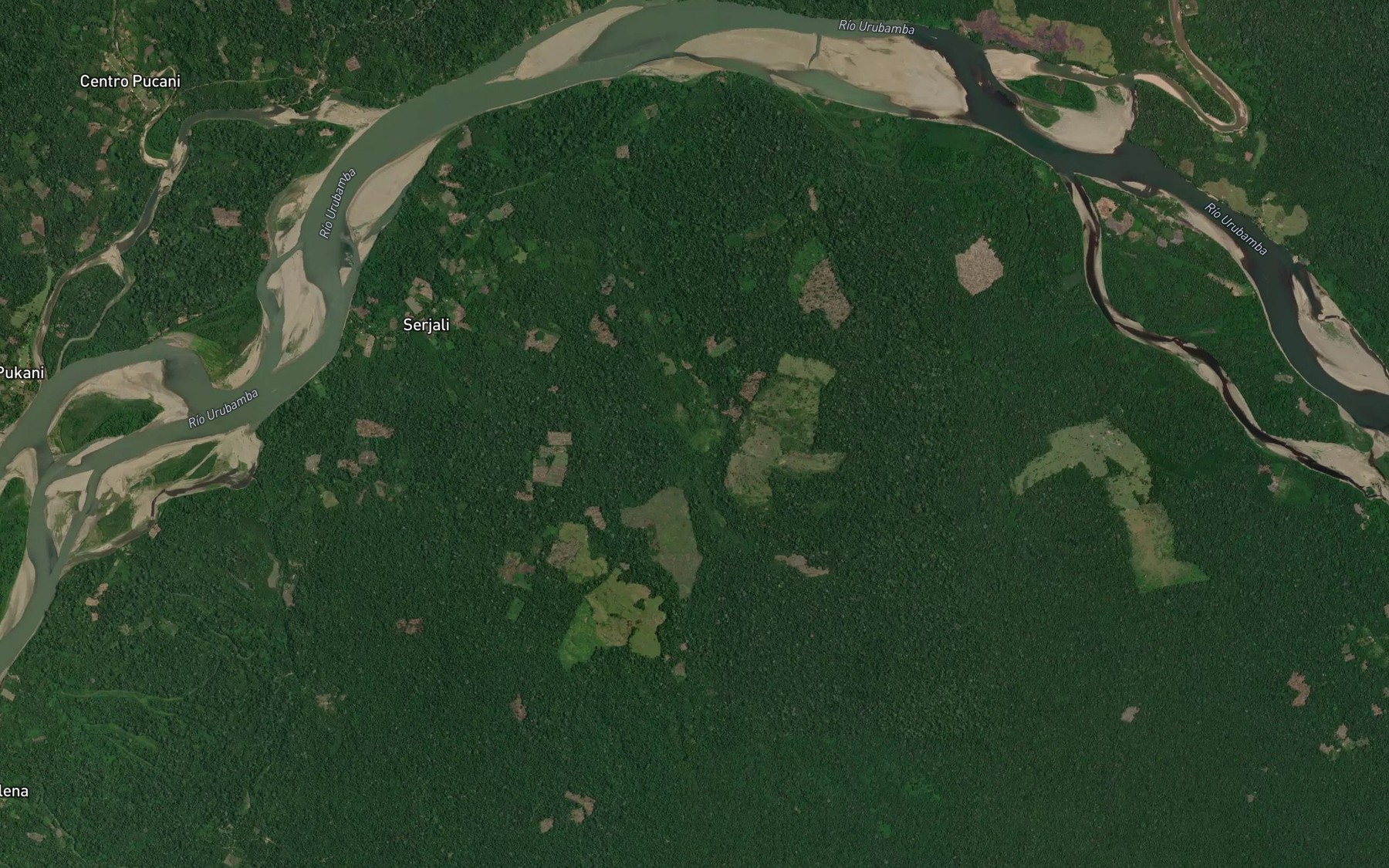 Satellite map of the Rio Canipregli