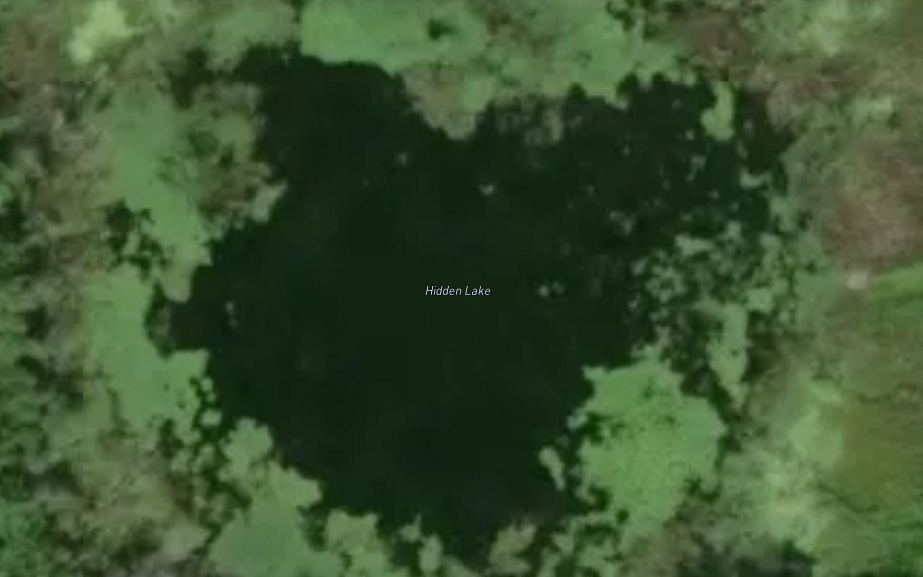Satellite map of the Hidden Lake