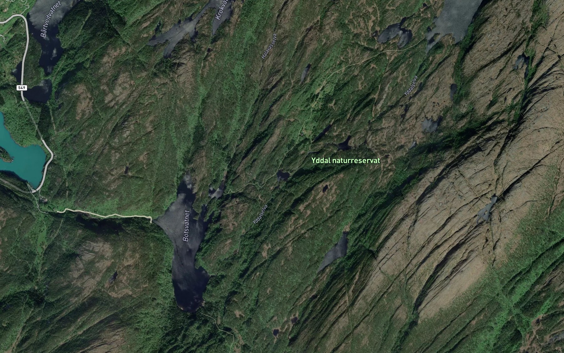 Satellite map of the Speldalstjorna