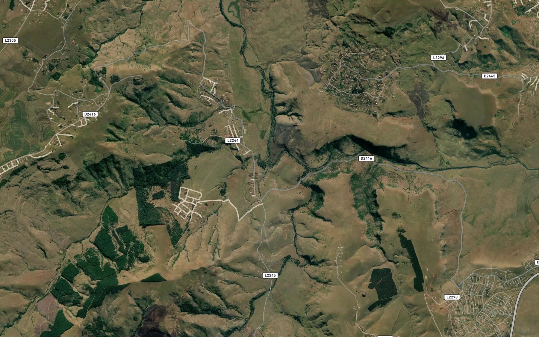 Satellite map of the Zintwala