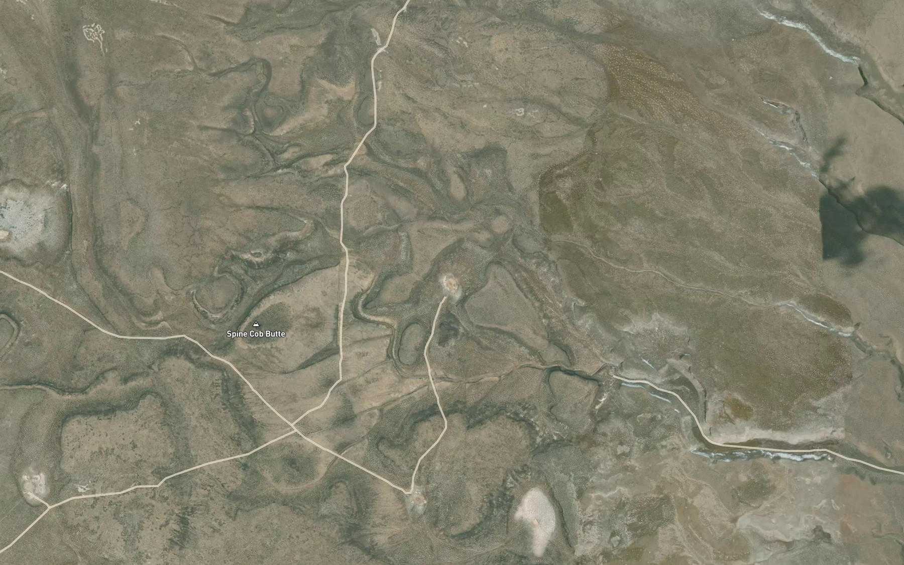 Satellite map of the North Creek Reservoir