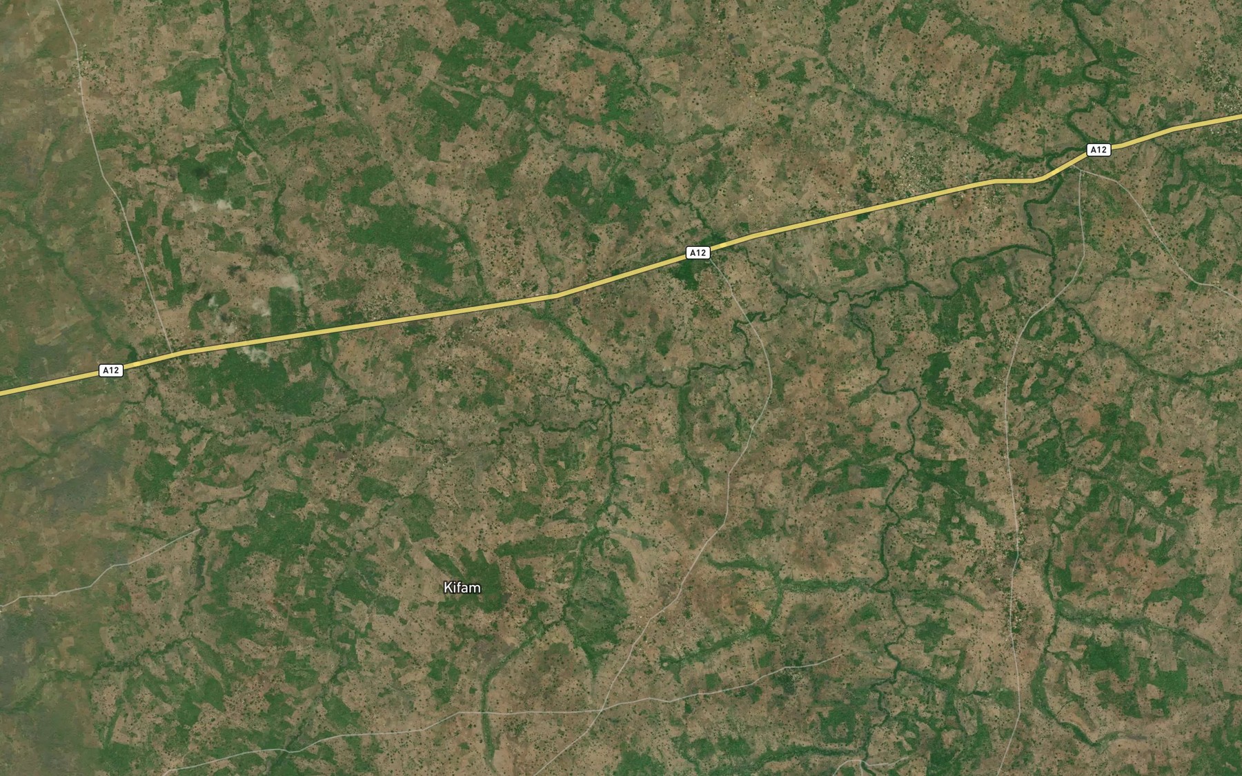 Satellite map of the River Yira Teku