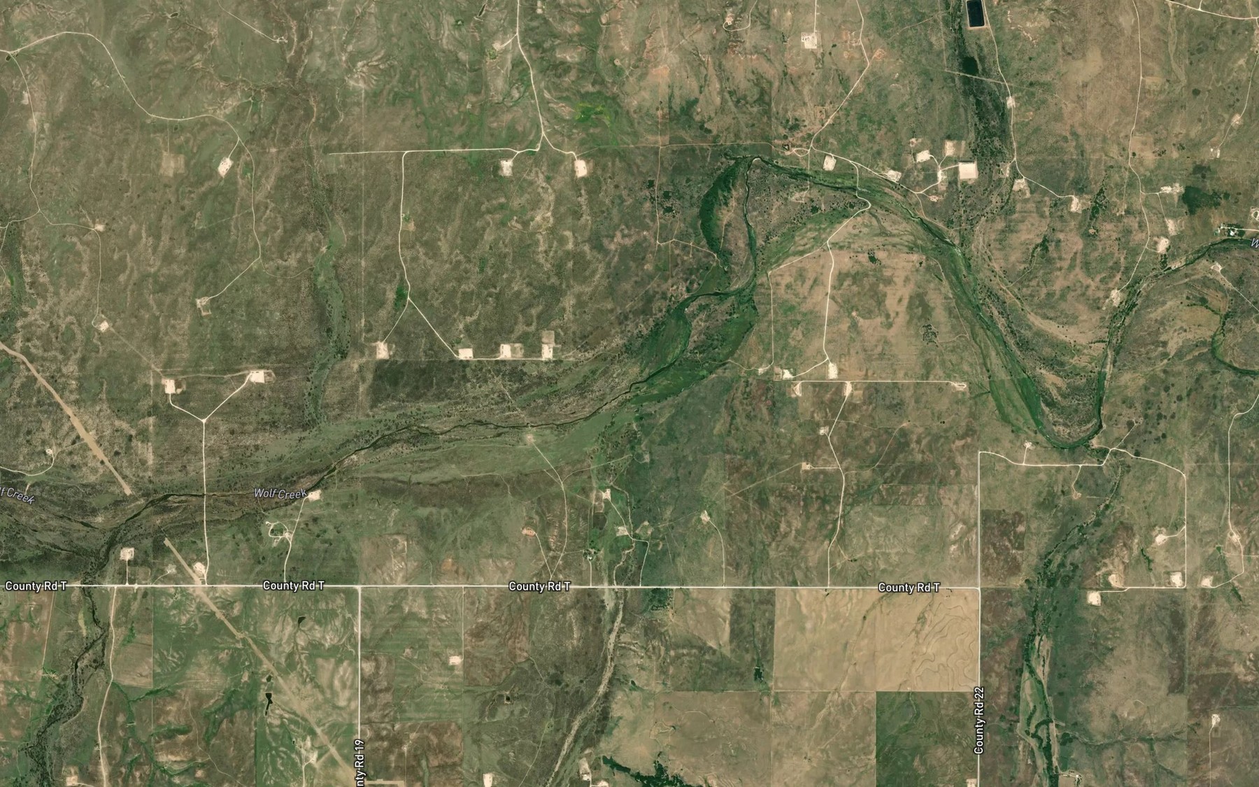 Satellite map of the Cottonwood Creek