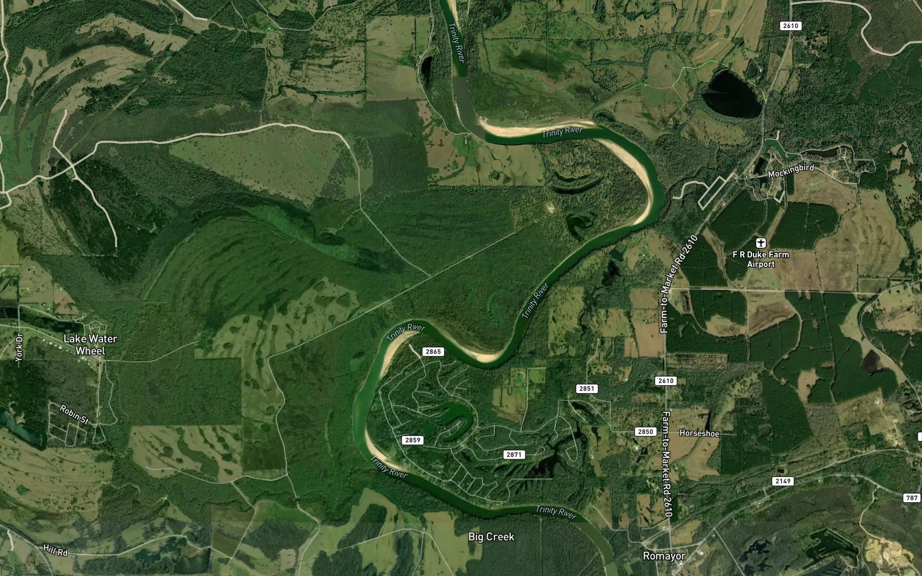 Satellite map of the Lost Lake