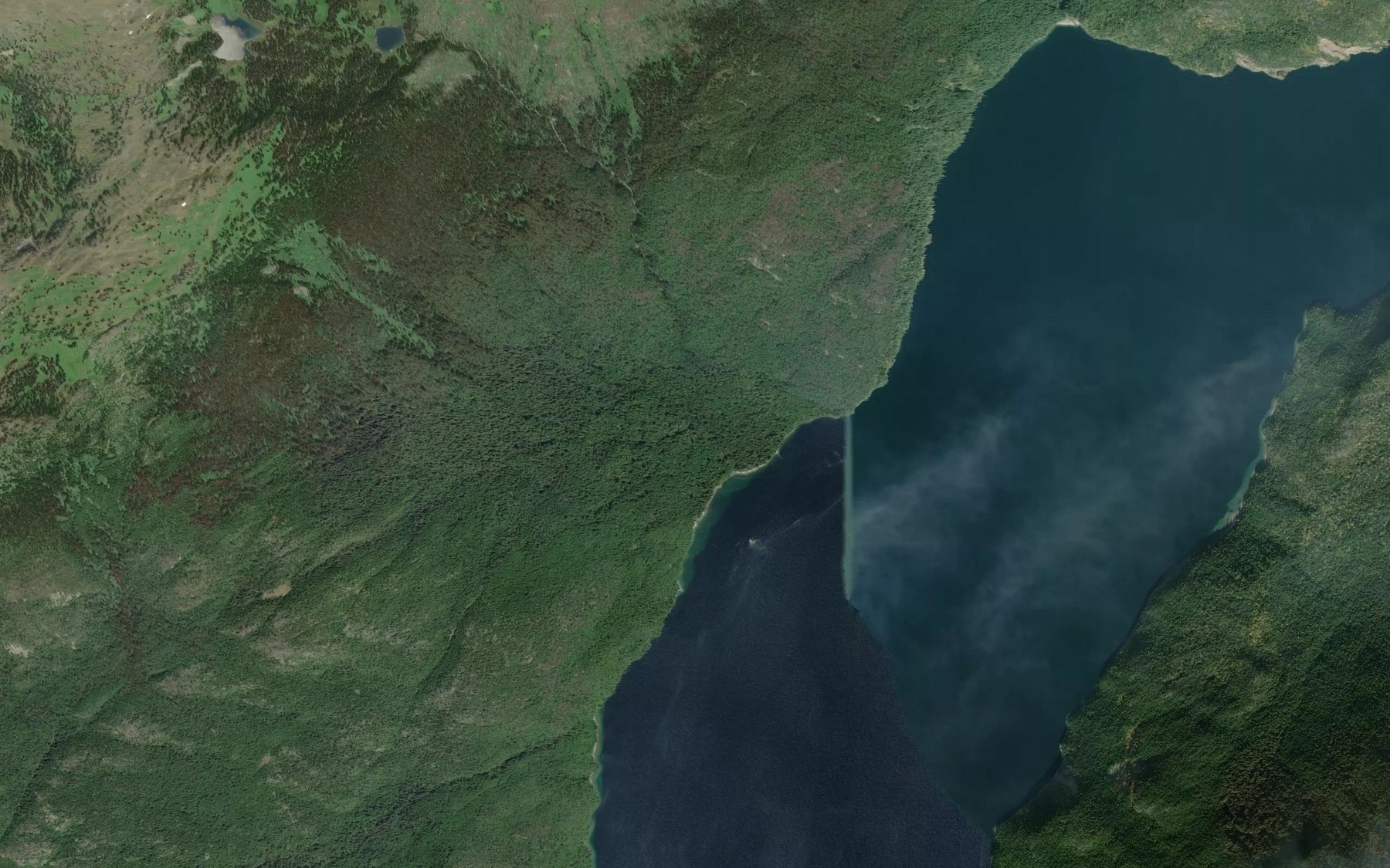 Satellite map of the Franks Creek
