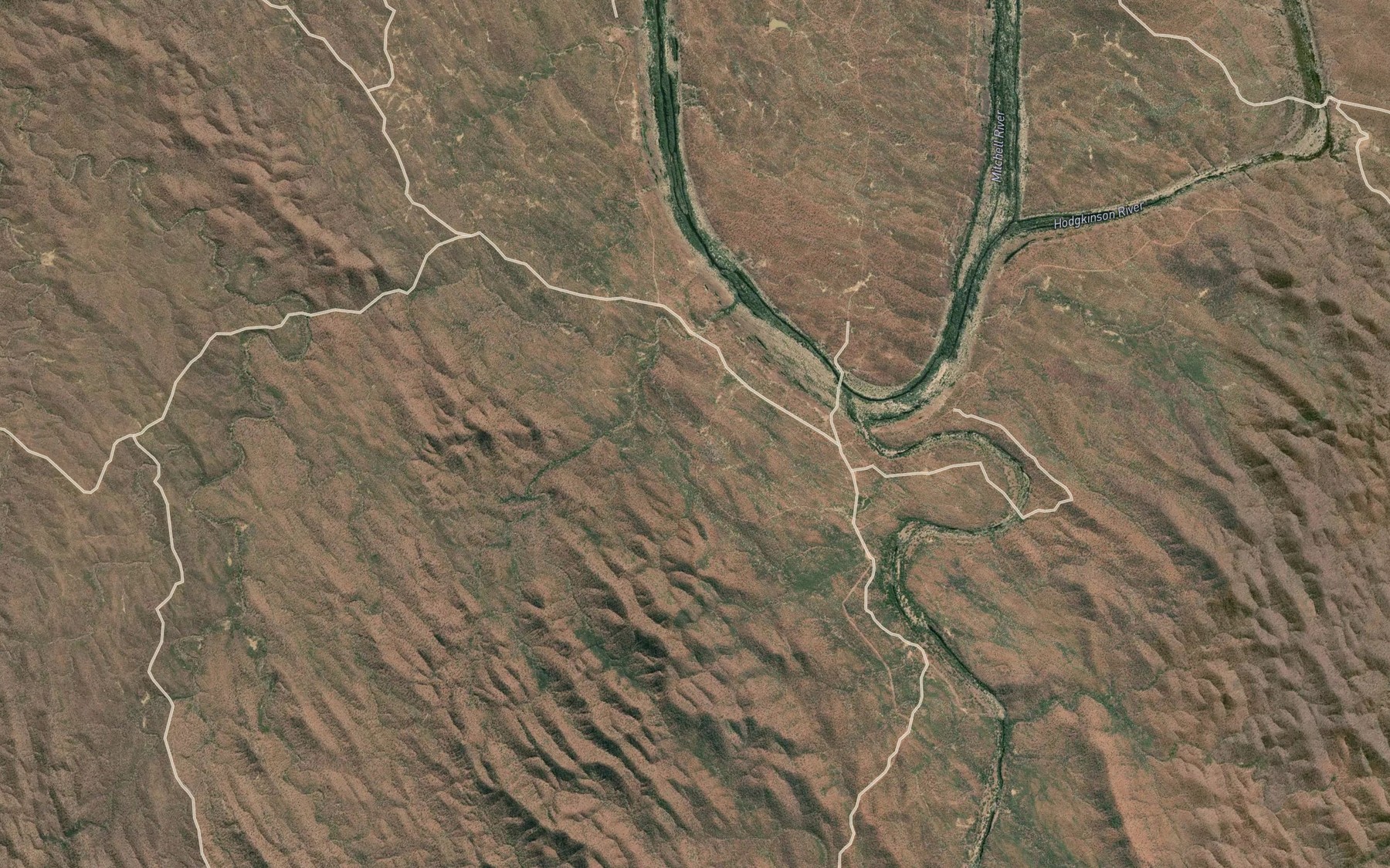 Satellite map of the Little Watson Creek