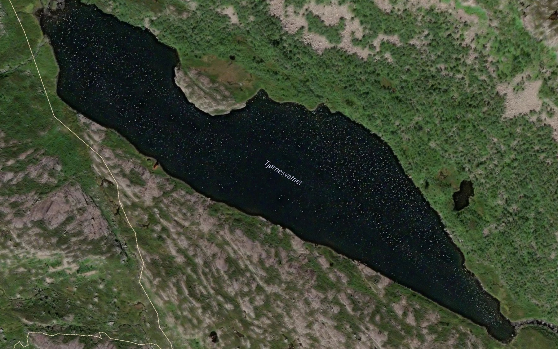 Satellite map of the Kyranesvatnet
