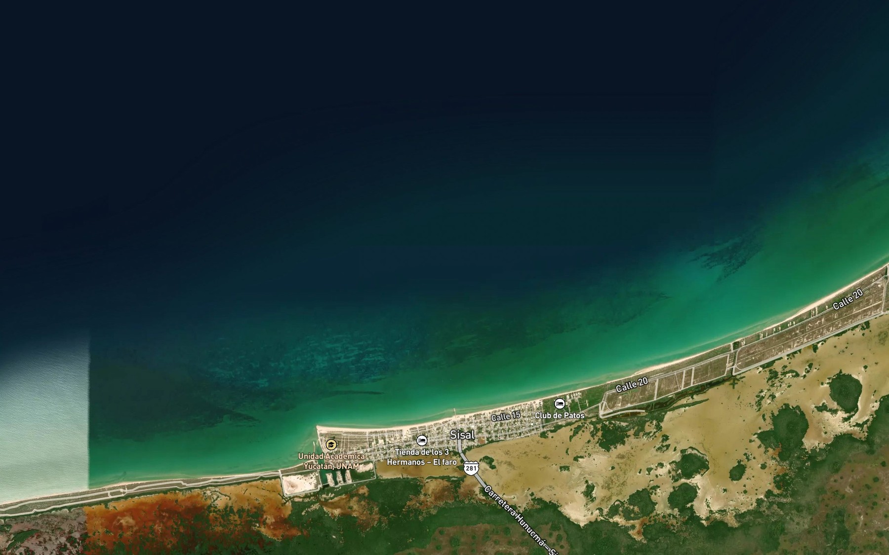 Satellite map of the Sisal